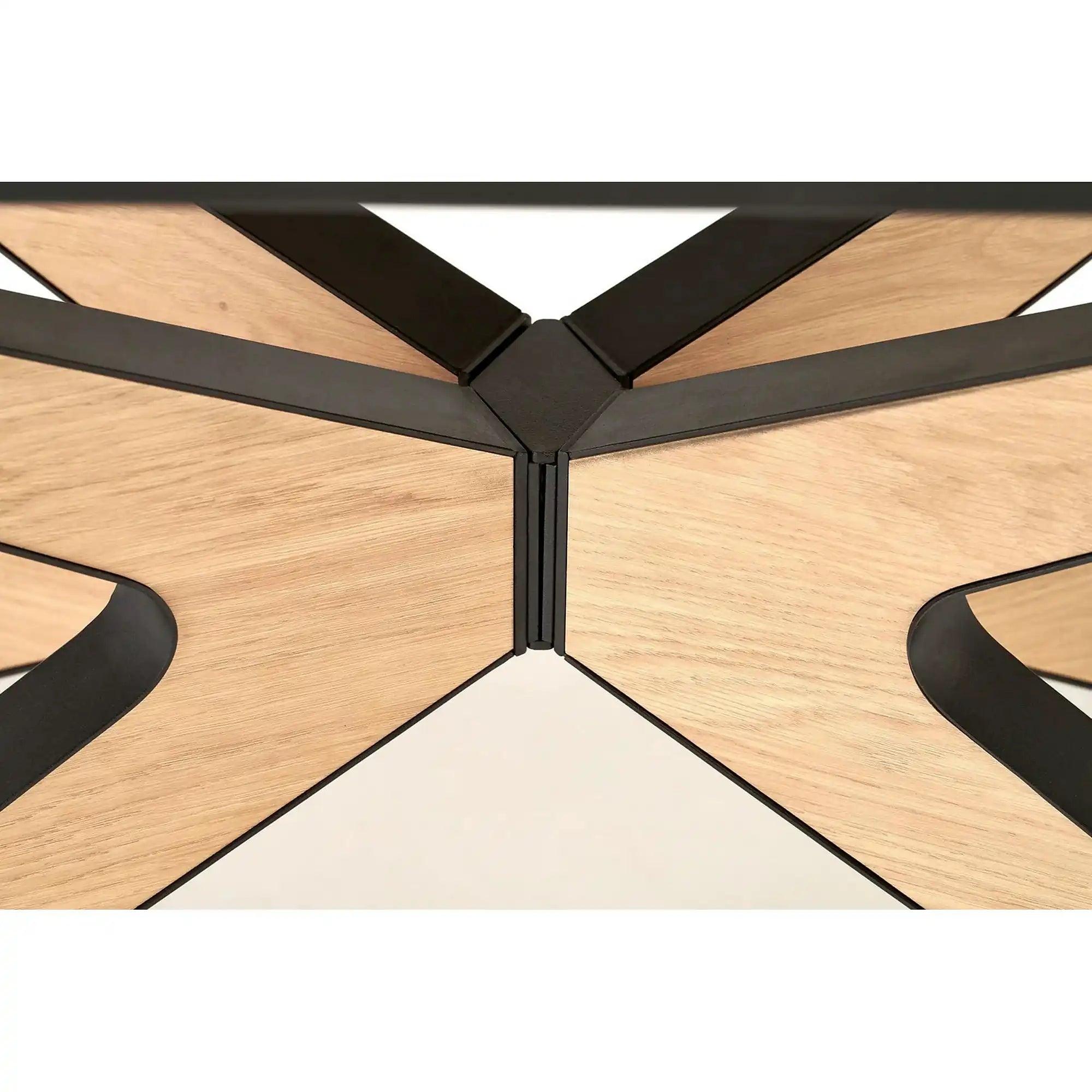 Masa extensibila JAMES, stejar/negru, 160/220x90x76 cm