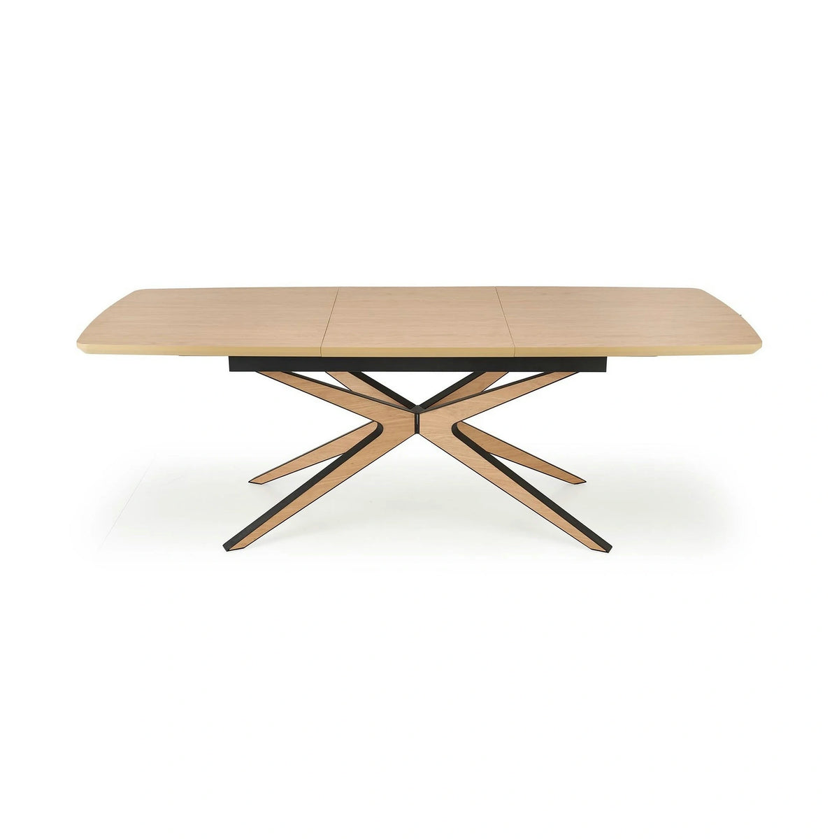 Masa extensibila JAMES, stejar/negru, 160/220x90x76 cm