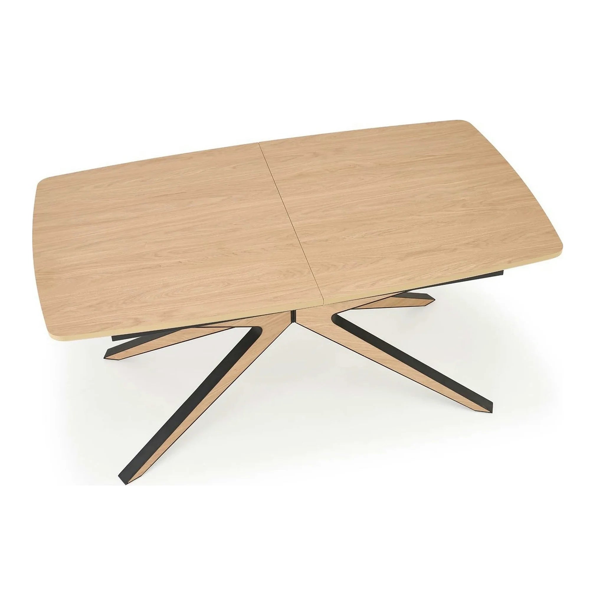 Masa extensibila JAMES, stejar/negru, 160/220x90x76 cm