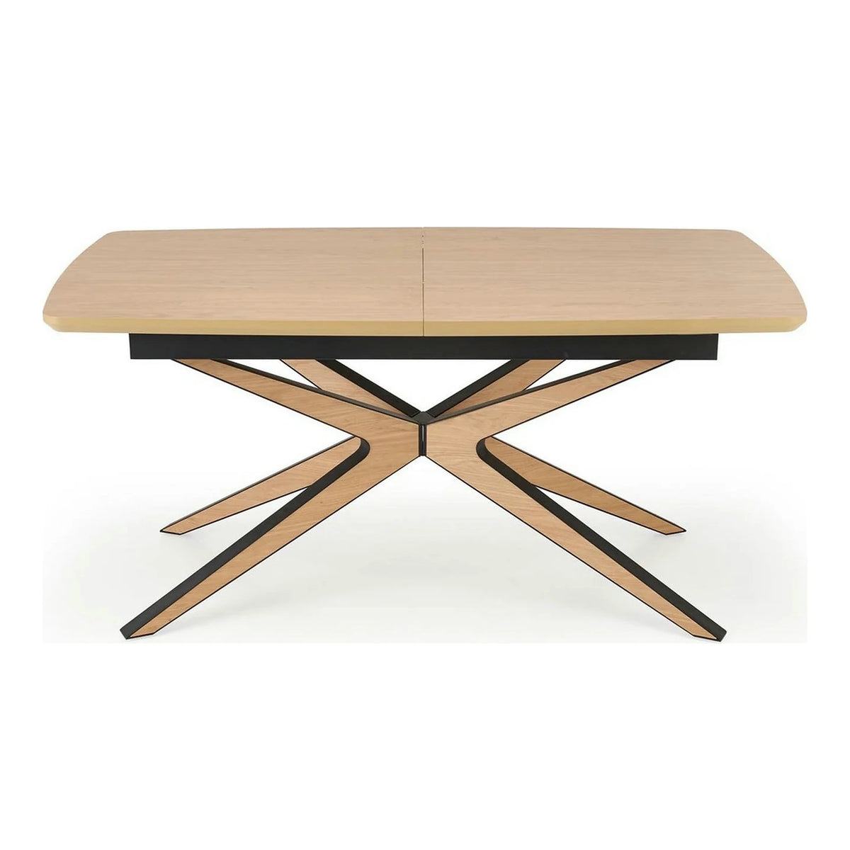 Masa extensibila JAMES, stejar/negru, 160/220x90x76 cm
