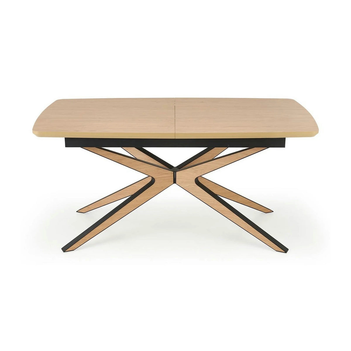 Masa extensibila JAMES, stejar/negru, 160/220x90x76 cm