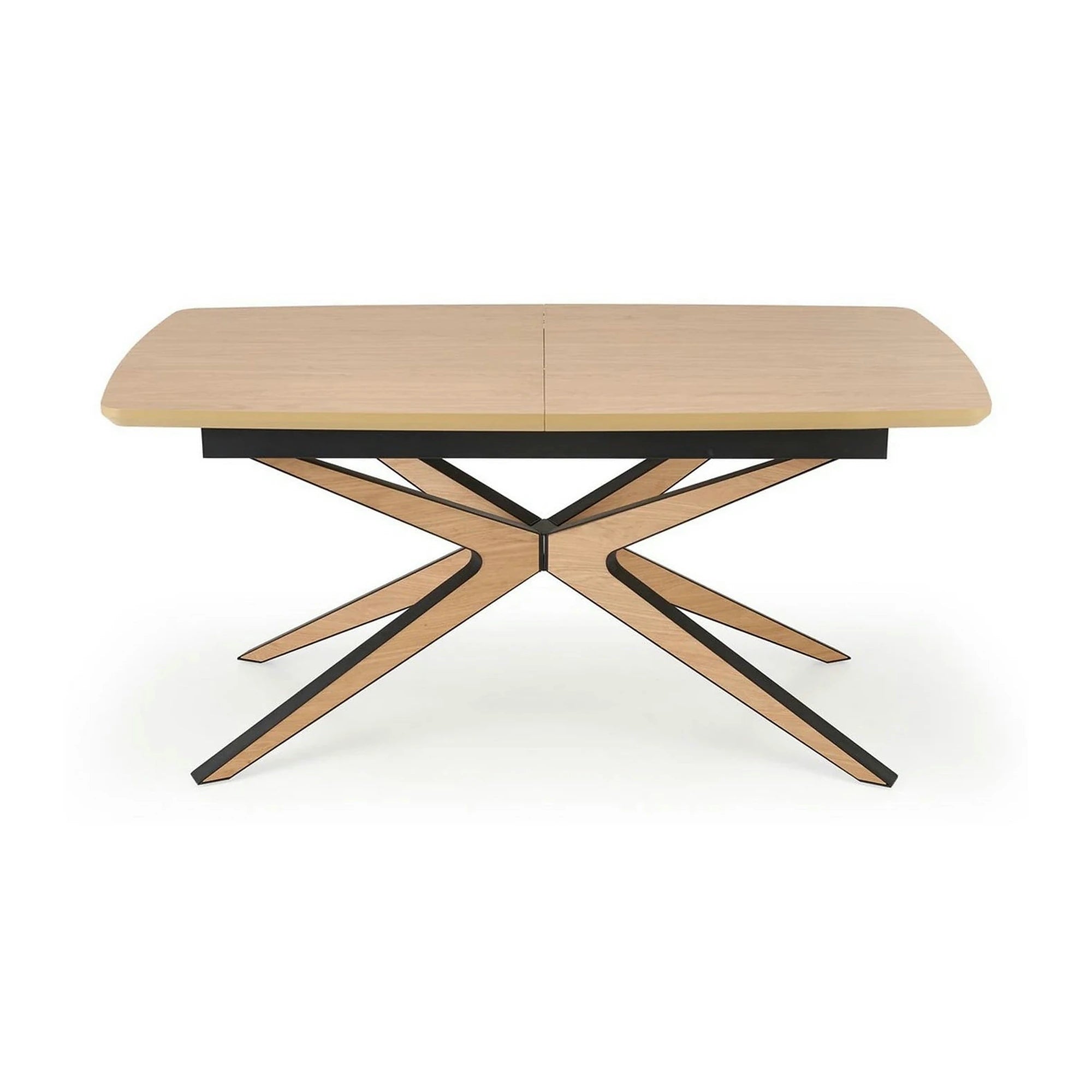 Masa extensibila JAMES, stejar/negru, 160/220x90x76 cm