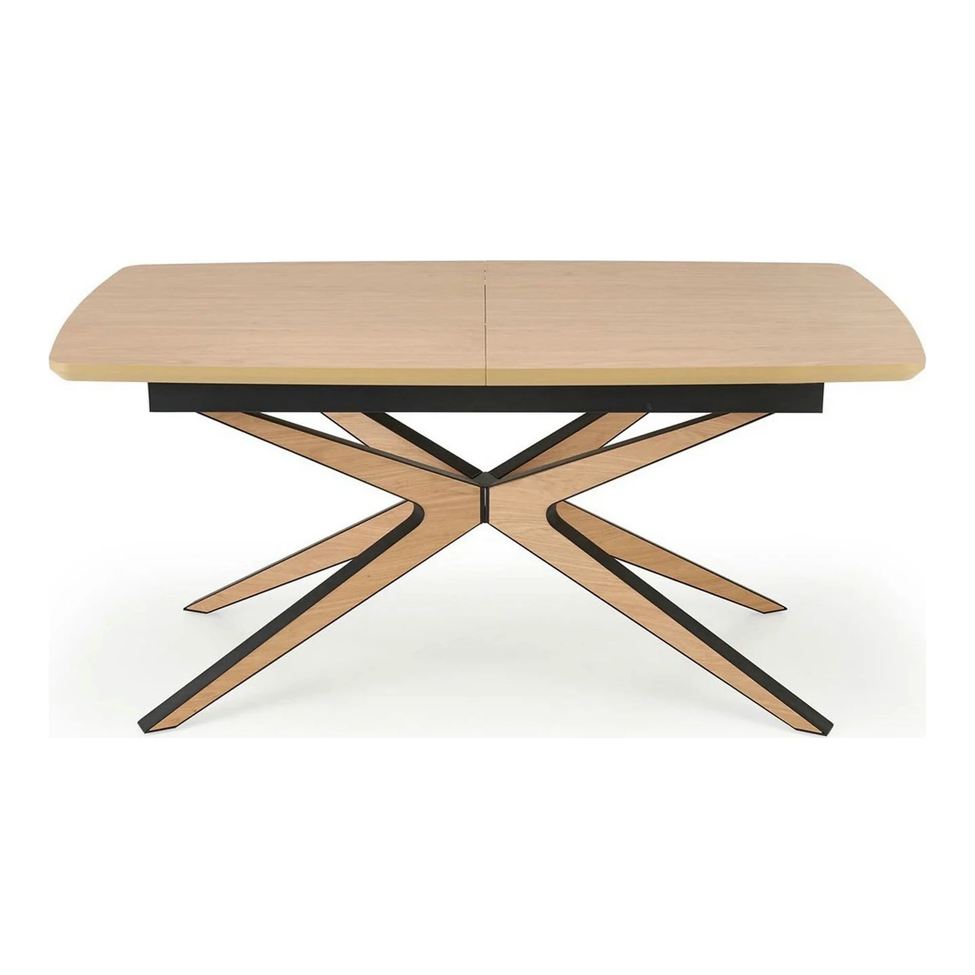 Masa extensibila JAMES, stejar/negru, 160/220x90x76 cm