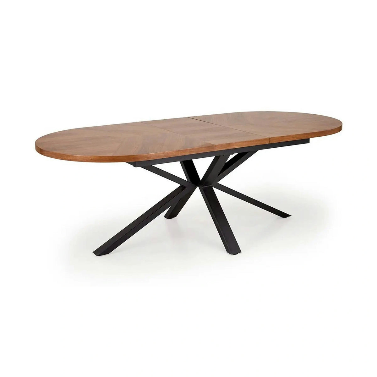 Masa extensibila JASON, nuc/negru, 180/300x100x74 cm