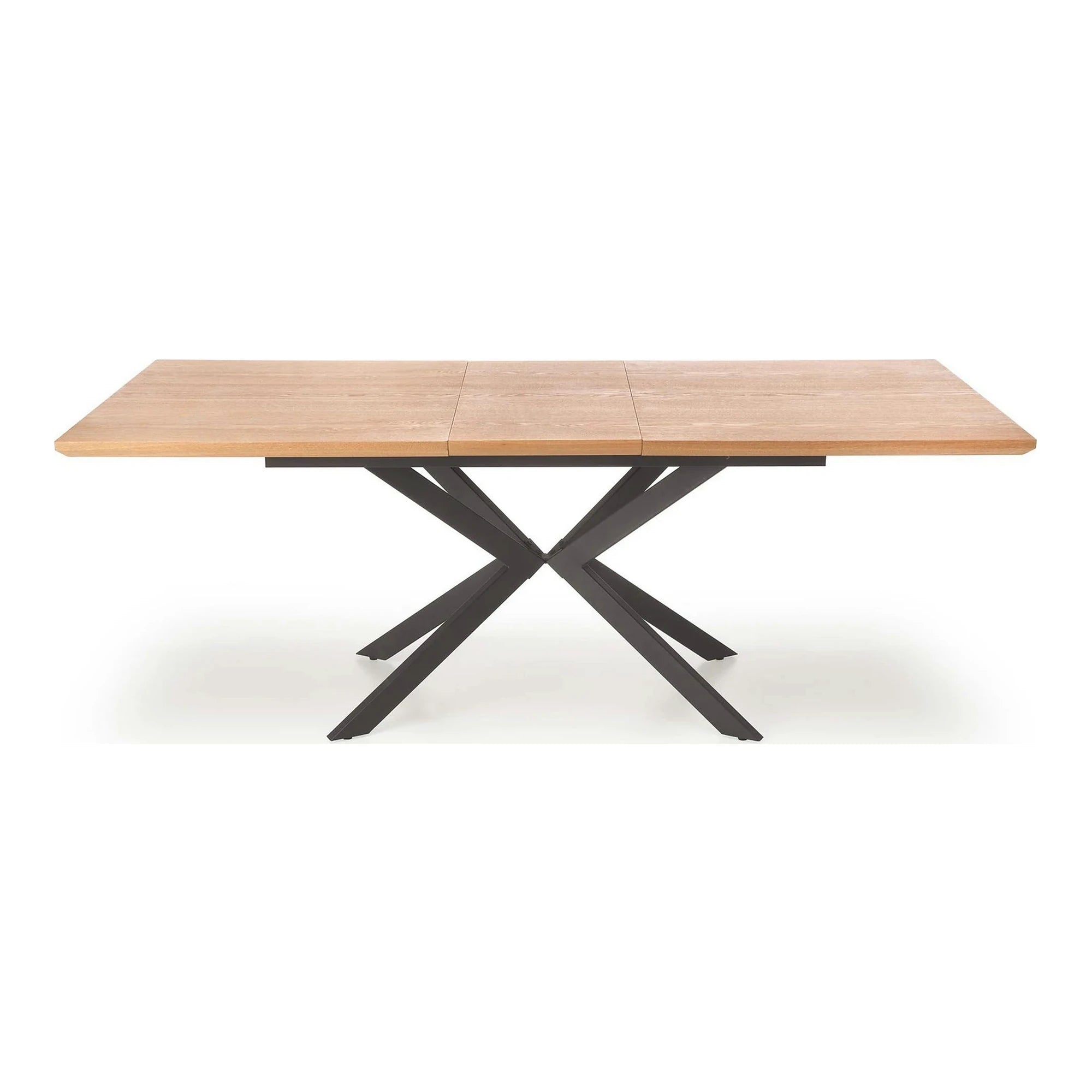Masa extensibila LEGARTO, stejar/negru, 160/200x90x76 cm