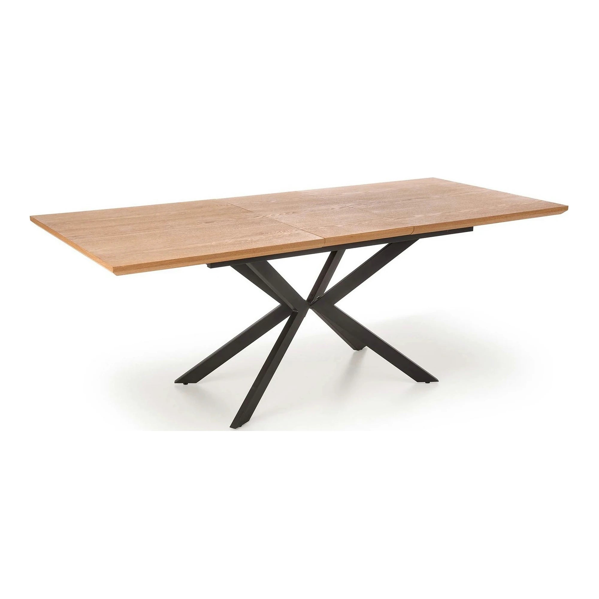 Masa extensibila LEGARTO, stejar/negru, 160/200x90x76 cm