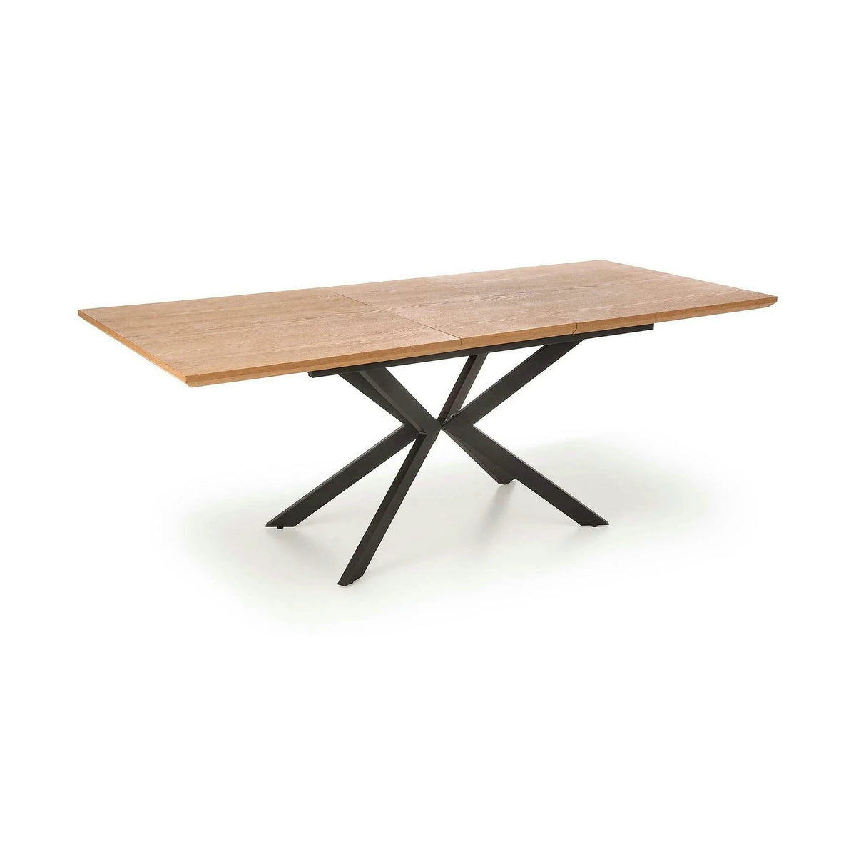 Masa extensibila LEGARTO, stejar/negru, 160/200x90x76 cm