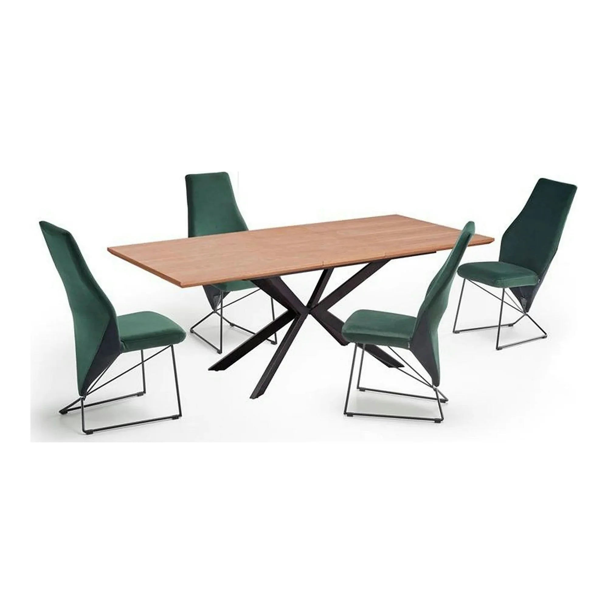 Masa extensibila LEGARTO, stejar/negru, 160/200x90x76 cm