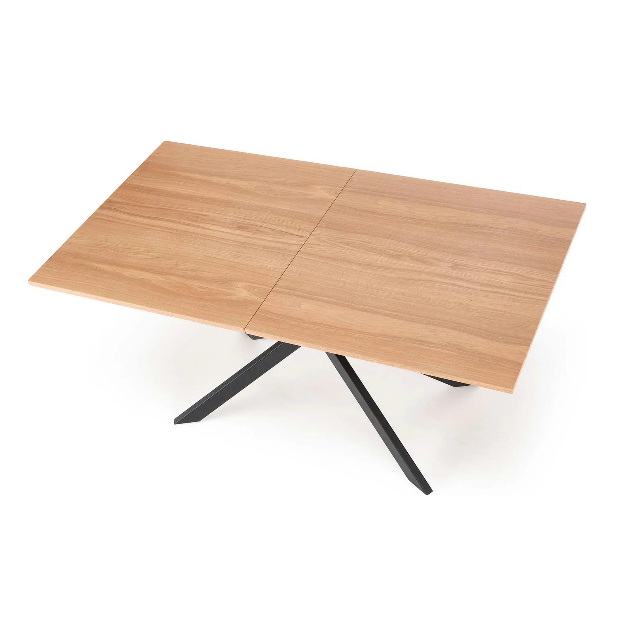 Masa extensibila LEGARTO, stejar/negru, 160/200x90x76 cm