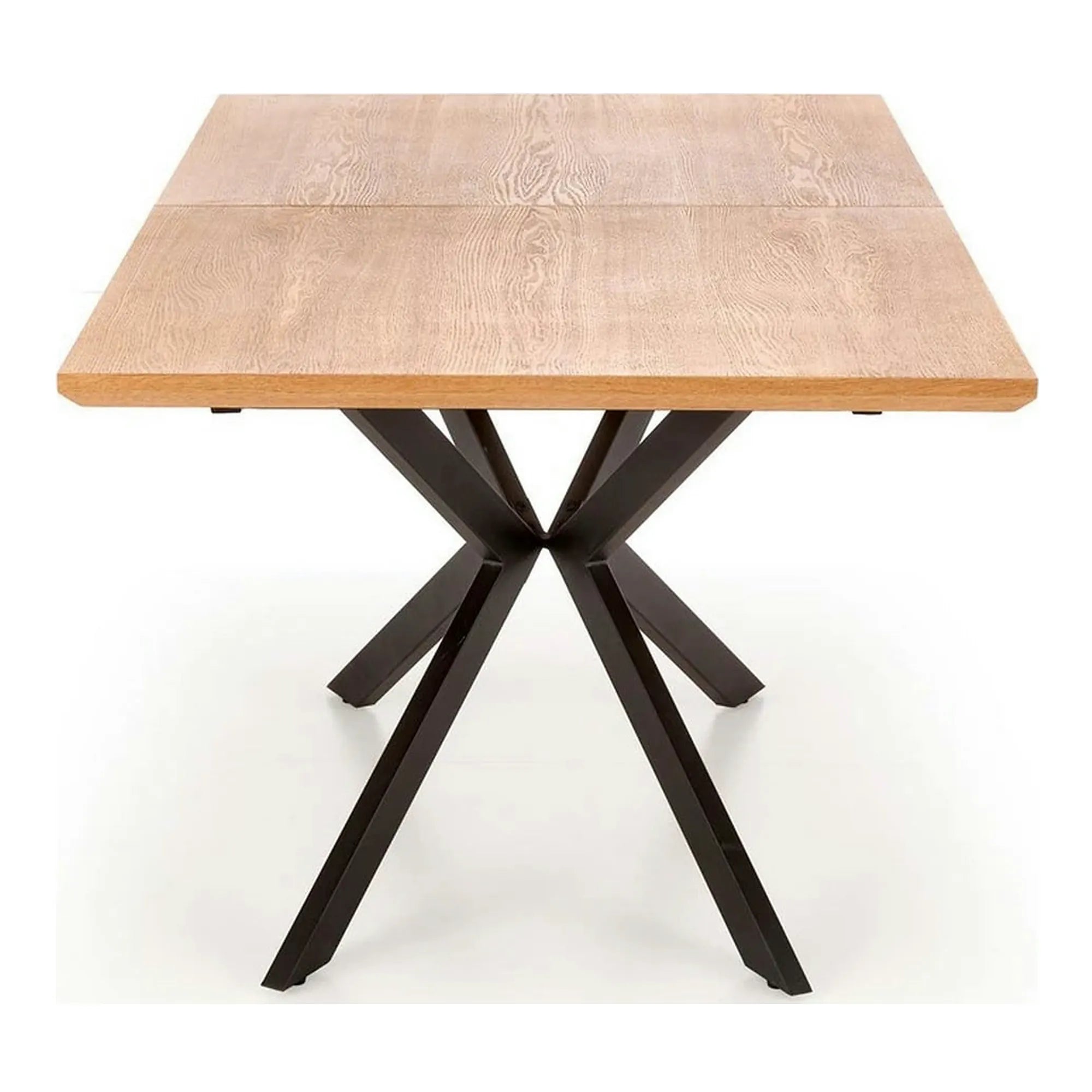 Masa extensibila LEGARTO, stejar/negru, 160/200x90x76 cm