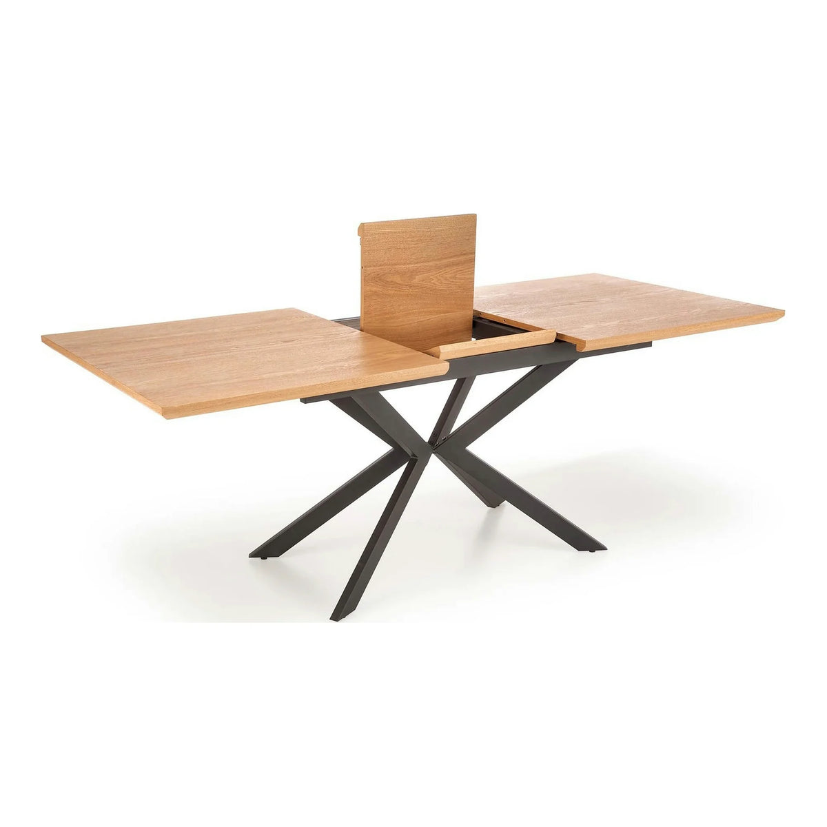 Masa extensibila LEGARTO, stejar/negru, 160/200x90x76 cm