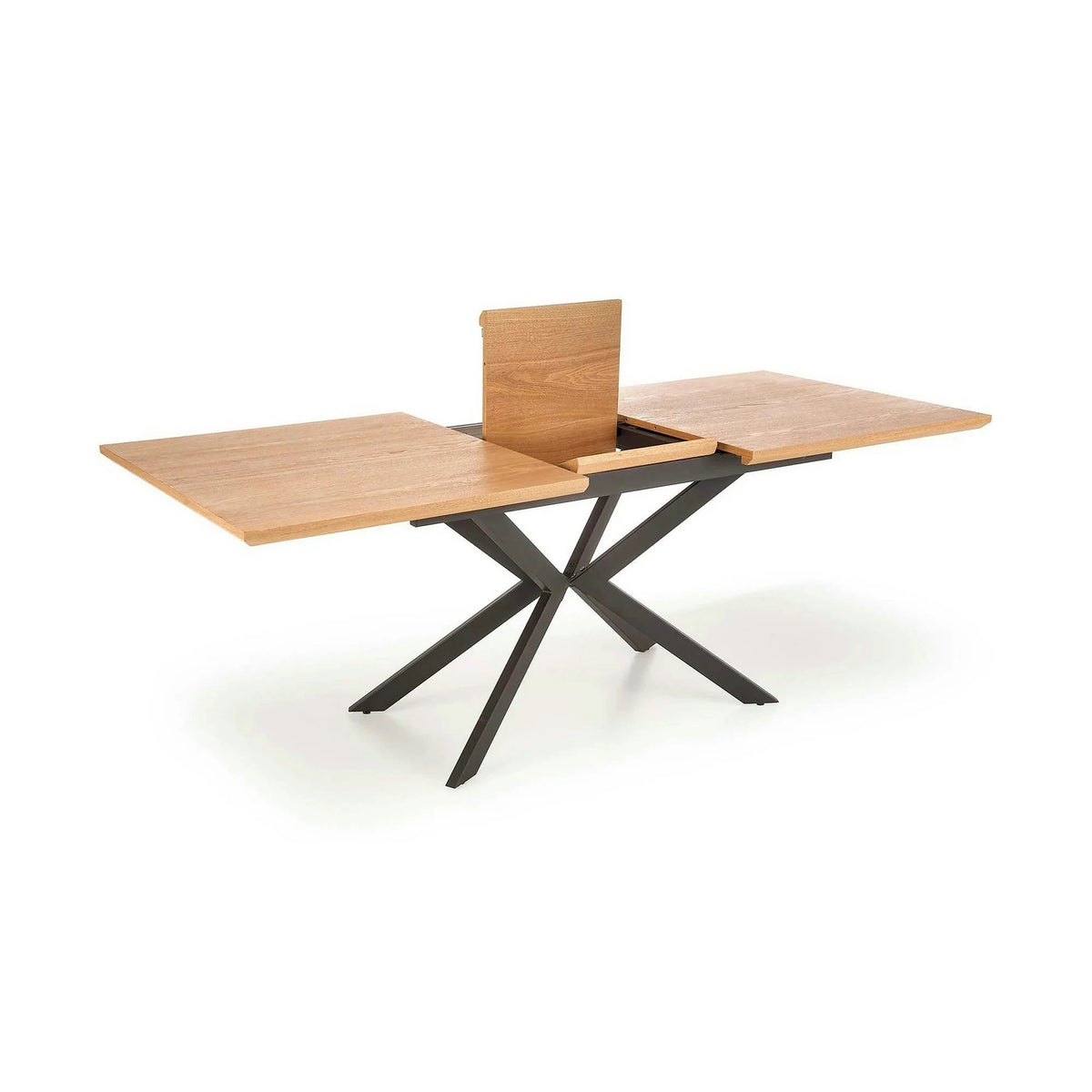 Masa extensibila LEGARTO, stejar/negru, 160/200x90x76 cm