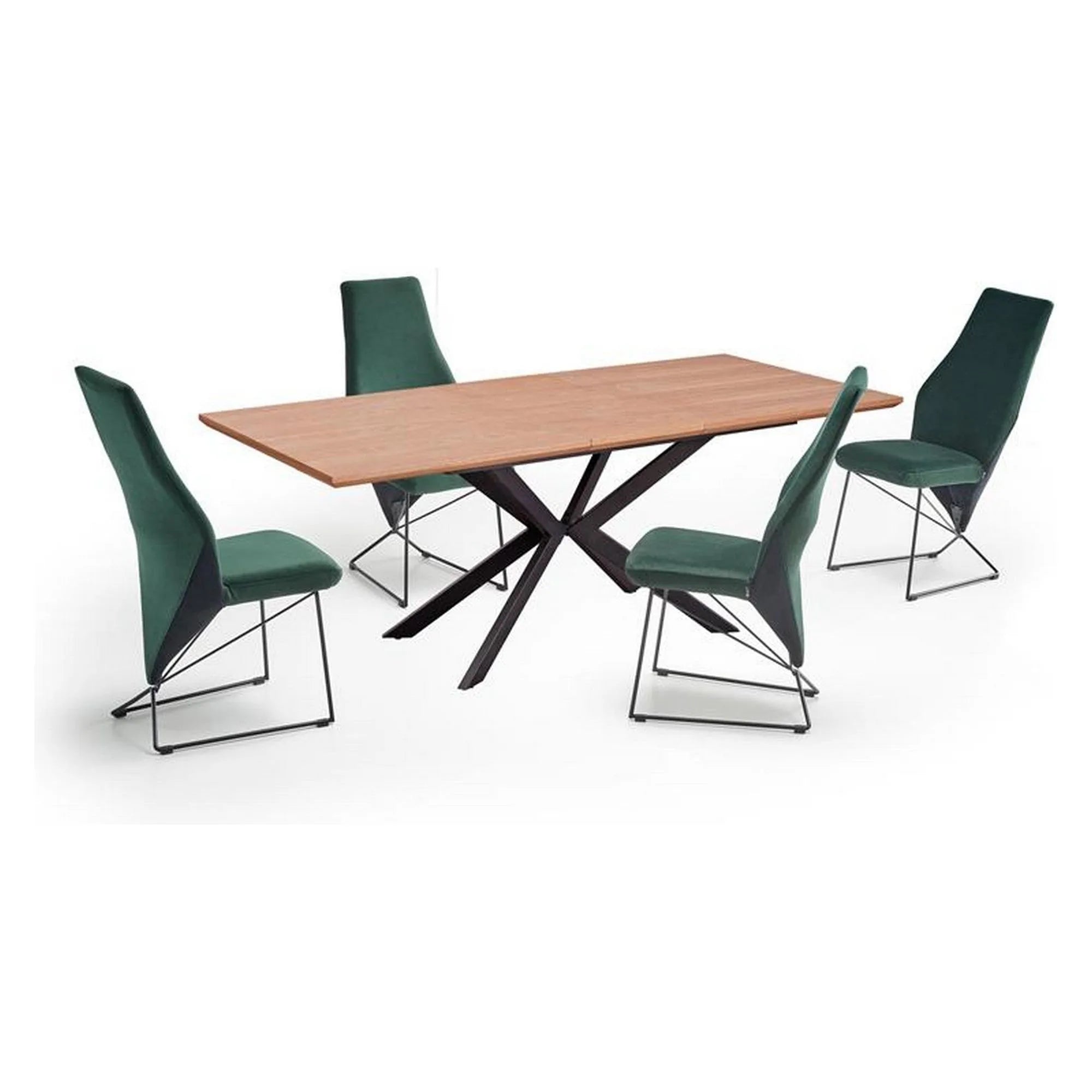 Masa extensibila LEGARTO, stejar/negru, 160/200x90x76 cm