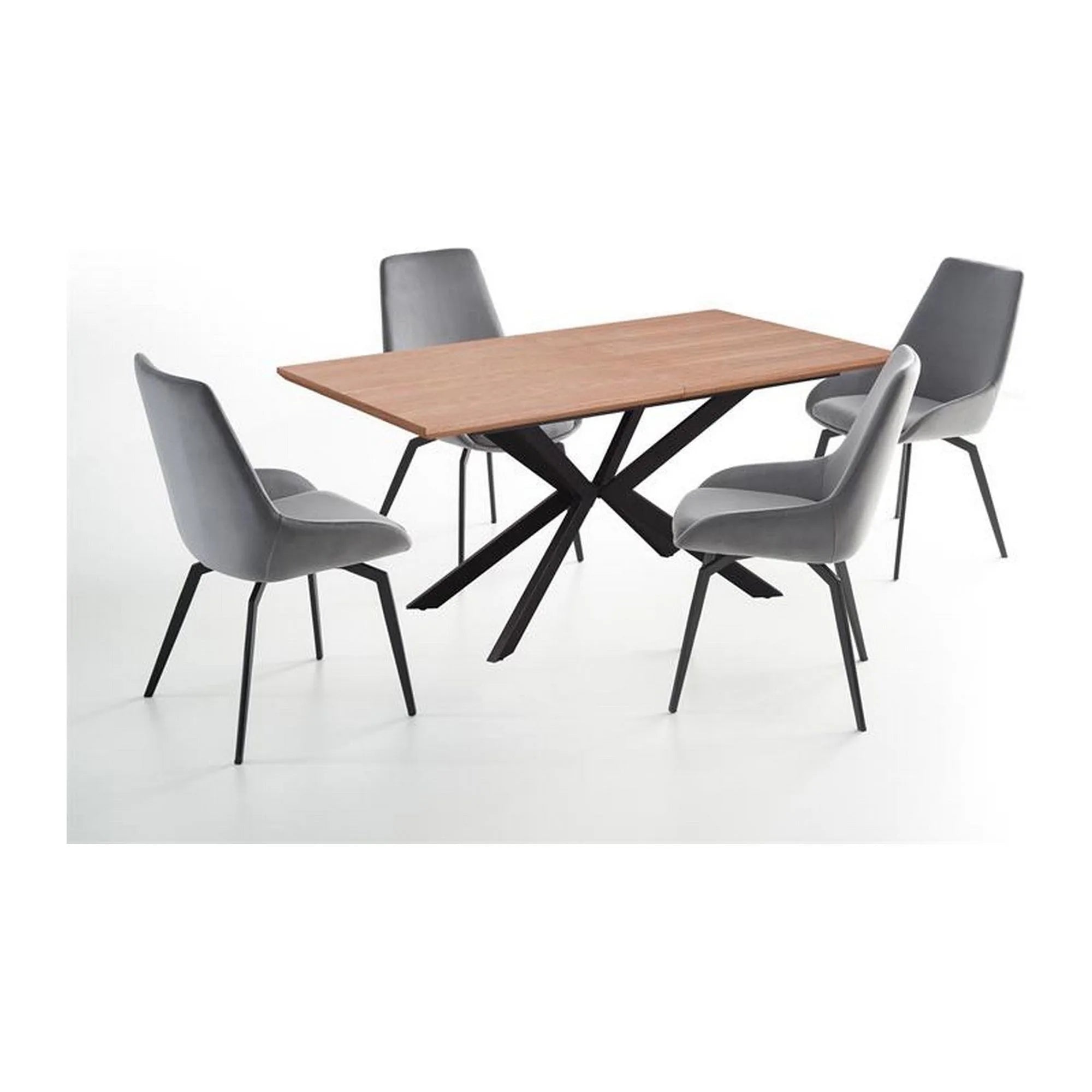 Masa extensibila LEGARTO, stejar/negru, 160/200x90x76 cm