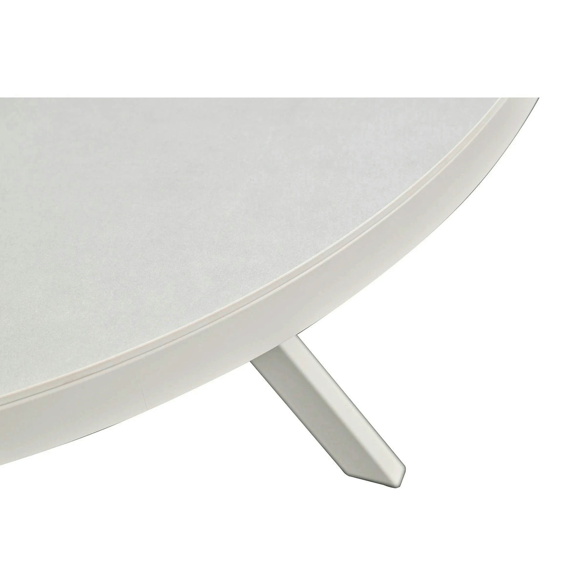 Masa extensibila LIBRA, grej cu efect de piatra travertin, ceramica/metal, 100/130x100x75 cm
