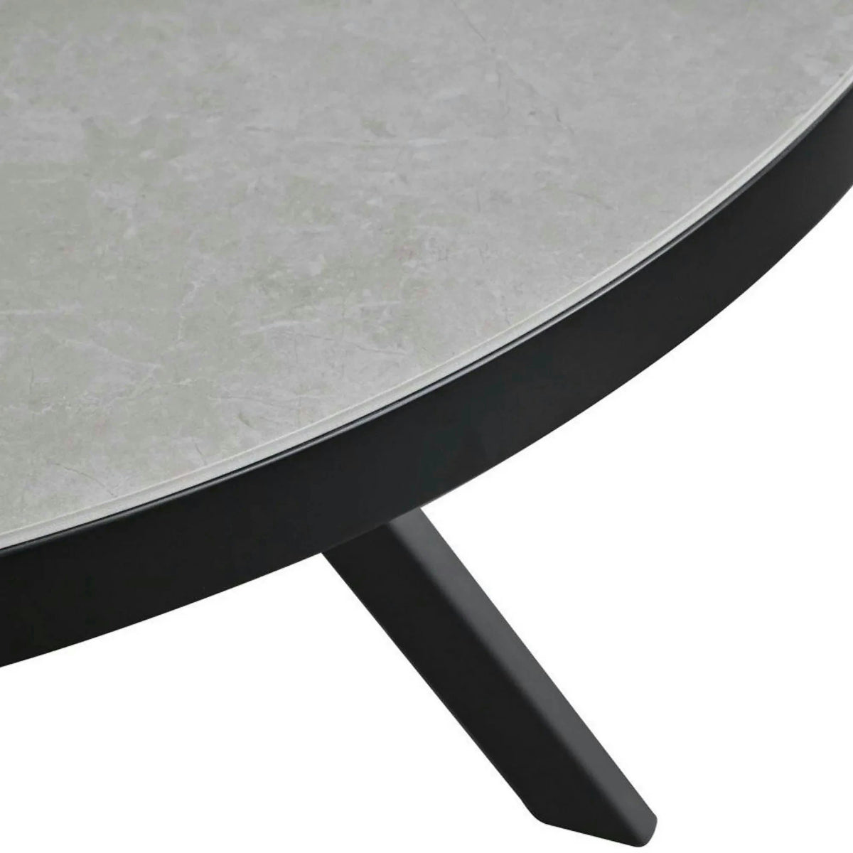 Masa extensibila LIBRA, gri mat/negru, ceramica/metal, 100/130x100x75 cm