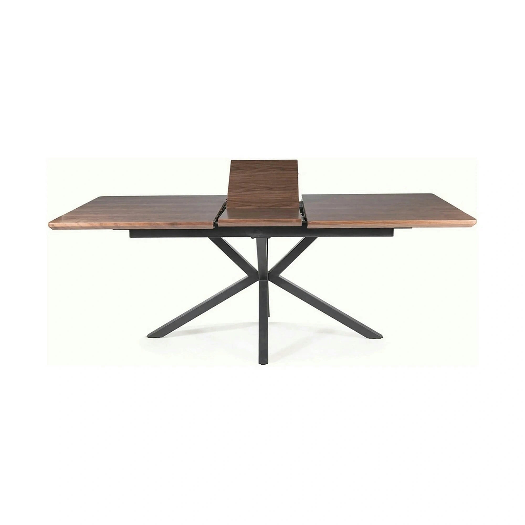 Masa extensibila LOGAN, nuc/negru mat, 160/200x90x75 cm