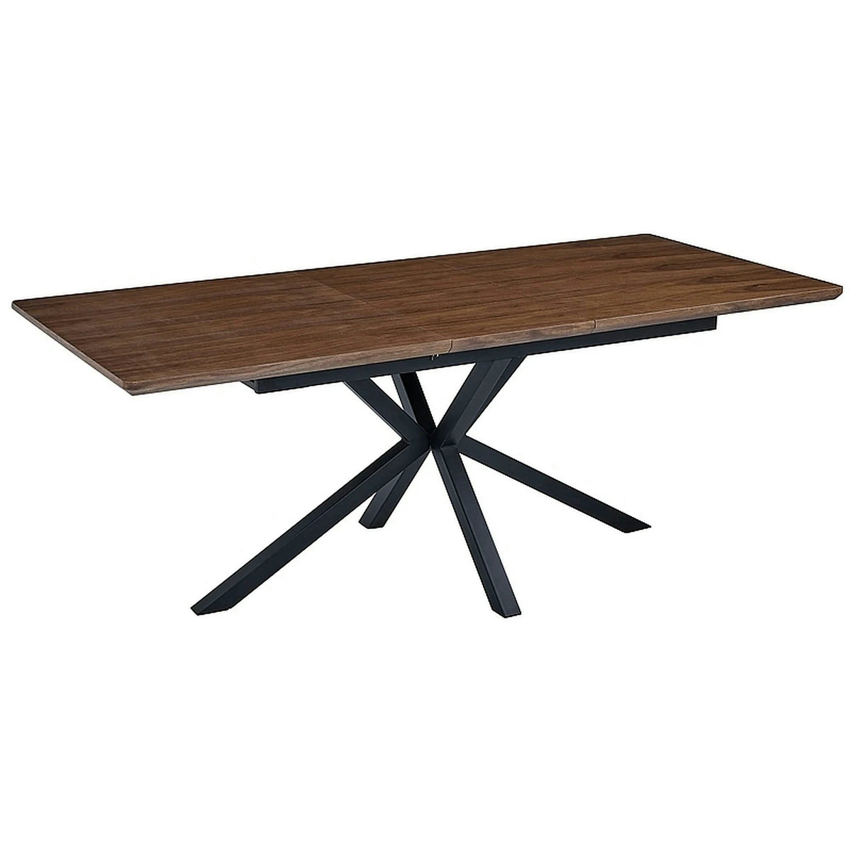 Masa extensibila LOGAN, nuc/negru mat, 160/200x90x75 cm