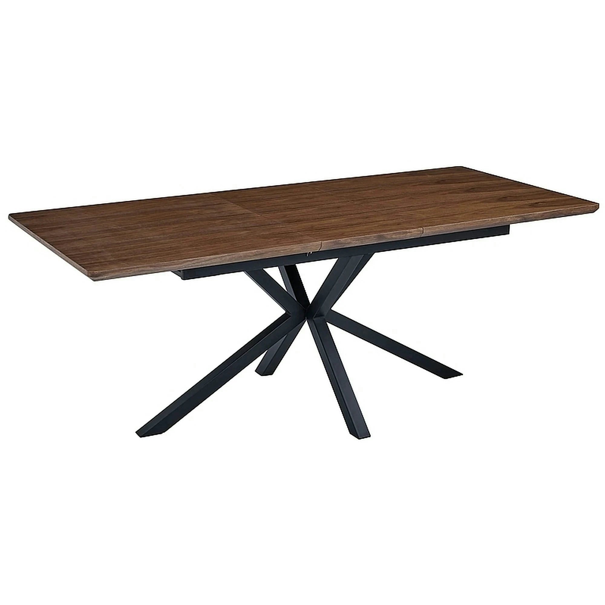 Masa extensibila LOGAN, nuc/negru mat, 160/200x90x75 cm