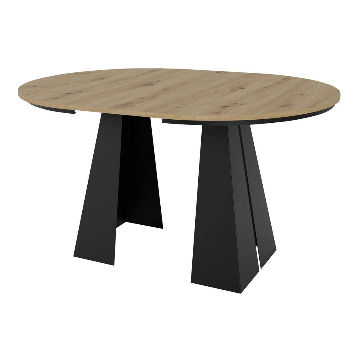 Masa extensibila LORIAN, stejar artisan/negru, 100/176x100x76 cm