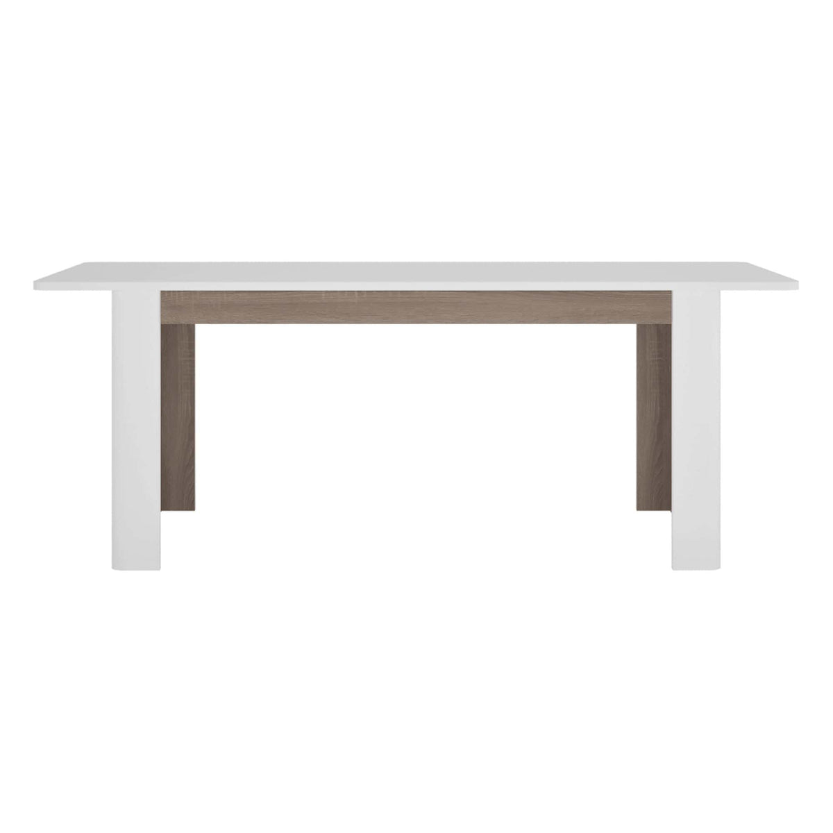 Masa extensibila LYNATET TIP 75, alb/stejar sonoma, 160/200x90x76 cm