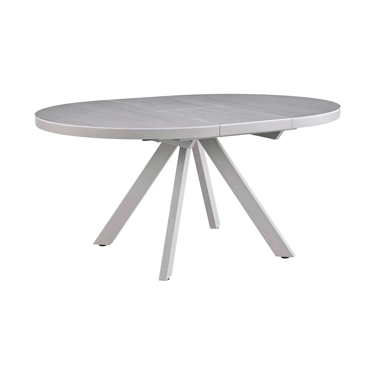 Masa extensibila LYRA, crem cu efect de marmura/gri, 120/160x120x75 cm