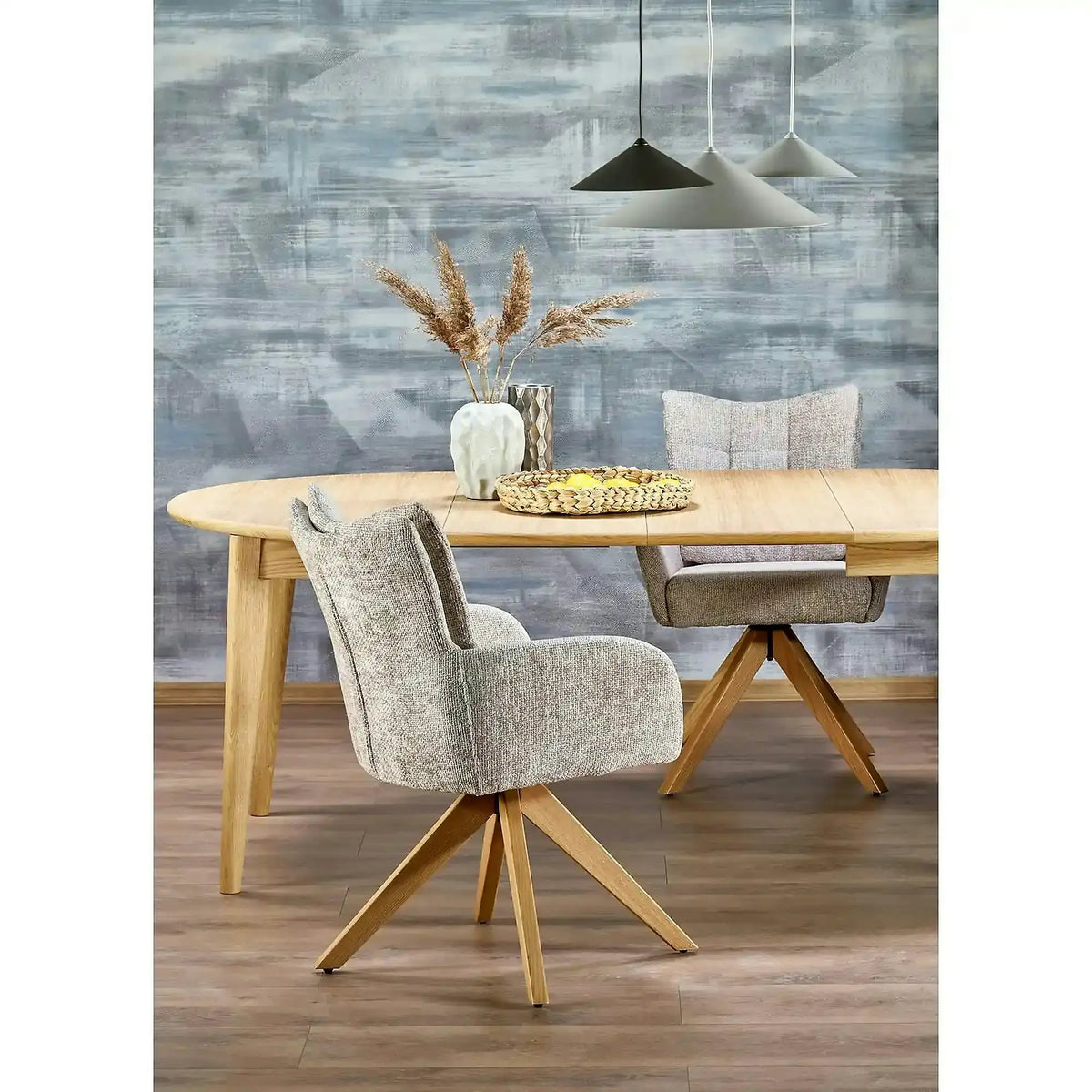 Masa extensibila MAGNUS, stejar natural, PAL laminat/furnir, 120/200x120x76 cm