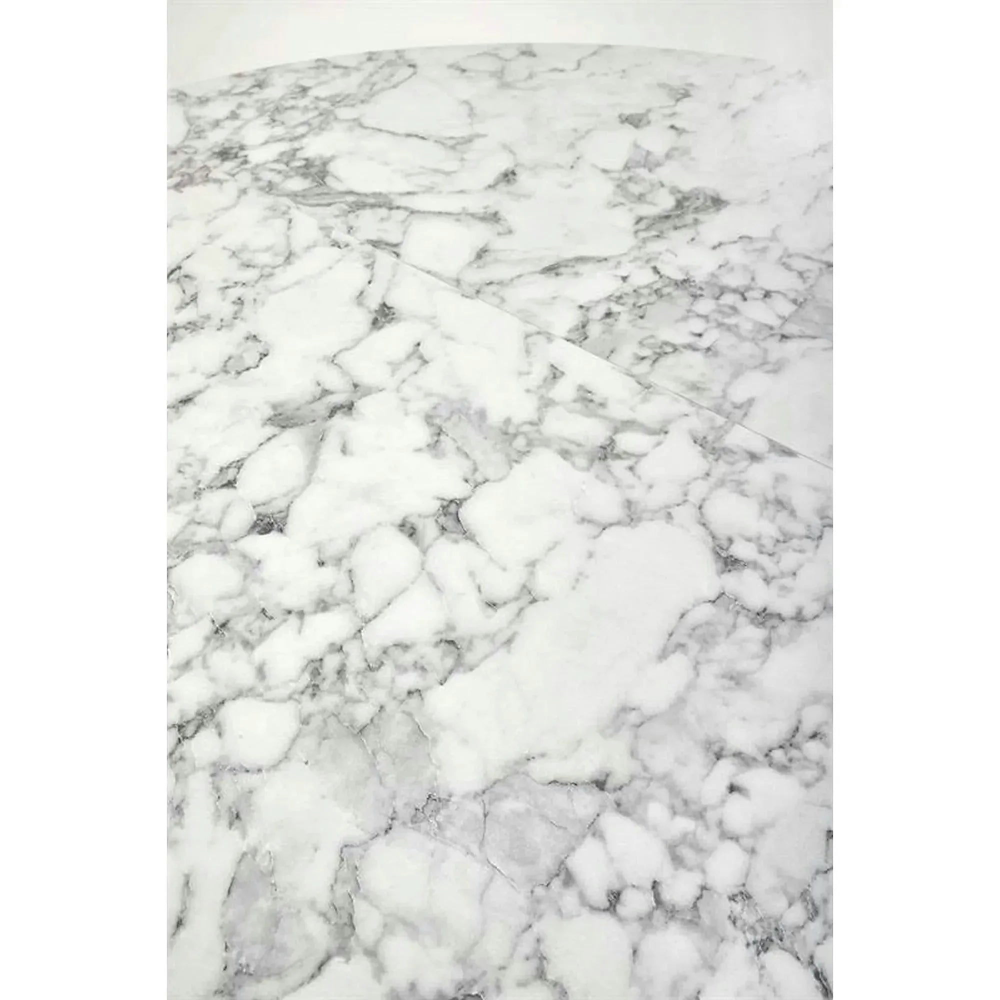 Masa extensibila mare PERONI, alb/negru, PAL furniruit /otel, 100/250x100x75 cm