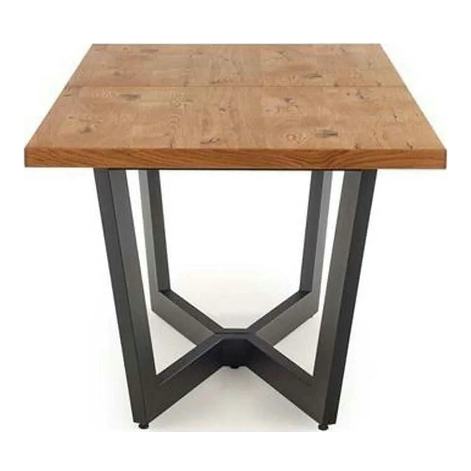 Masa extensibila MASSIVE, stejar/negru, furnir/metal, 160-250x90x77 cm