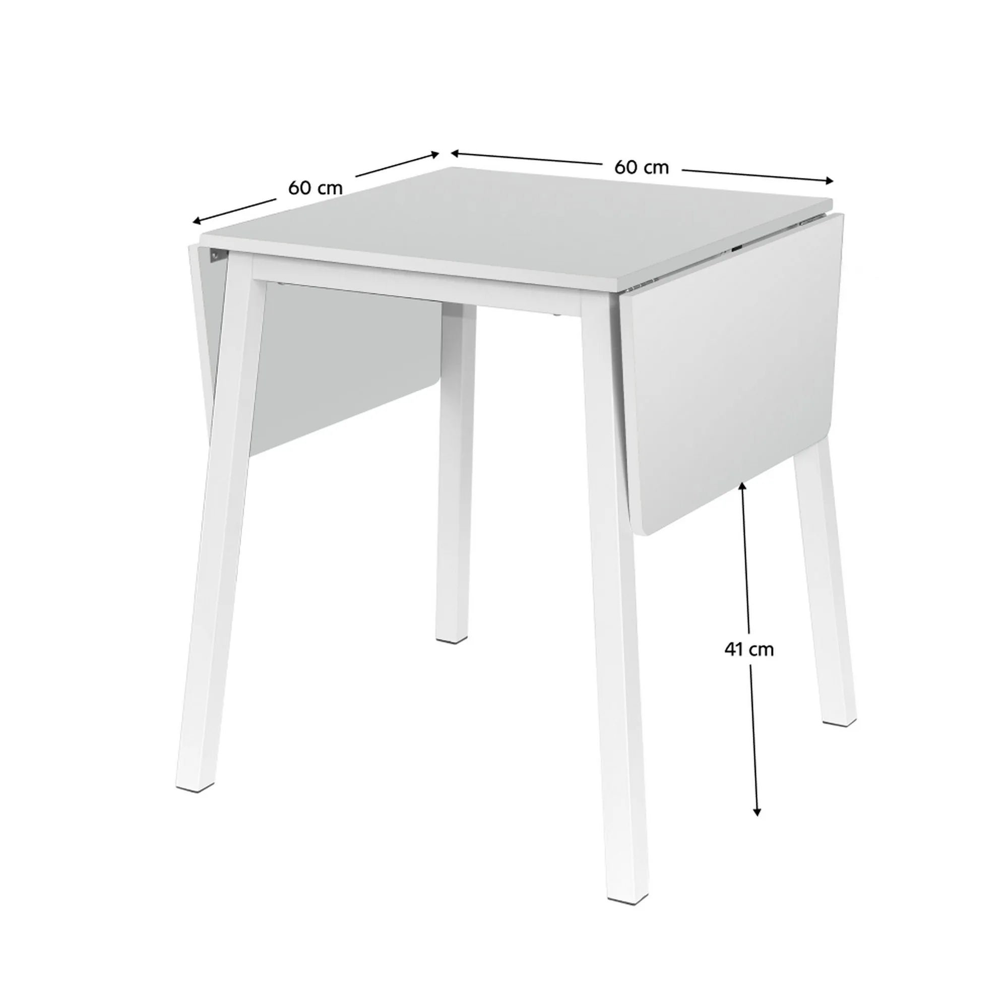 Masa extensibila MAURO, alb, 60/120x60x75 cm