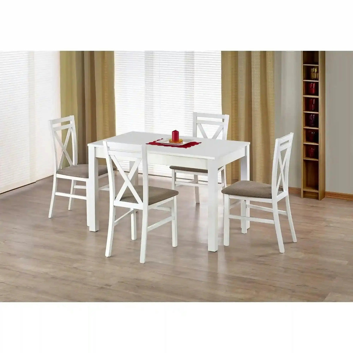Masa extensibila MAURYCY, alb, PAL, 118/158x75x76 cm