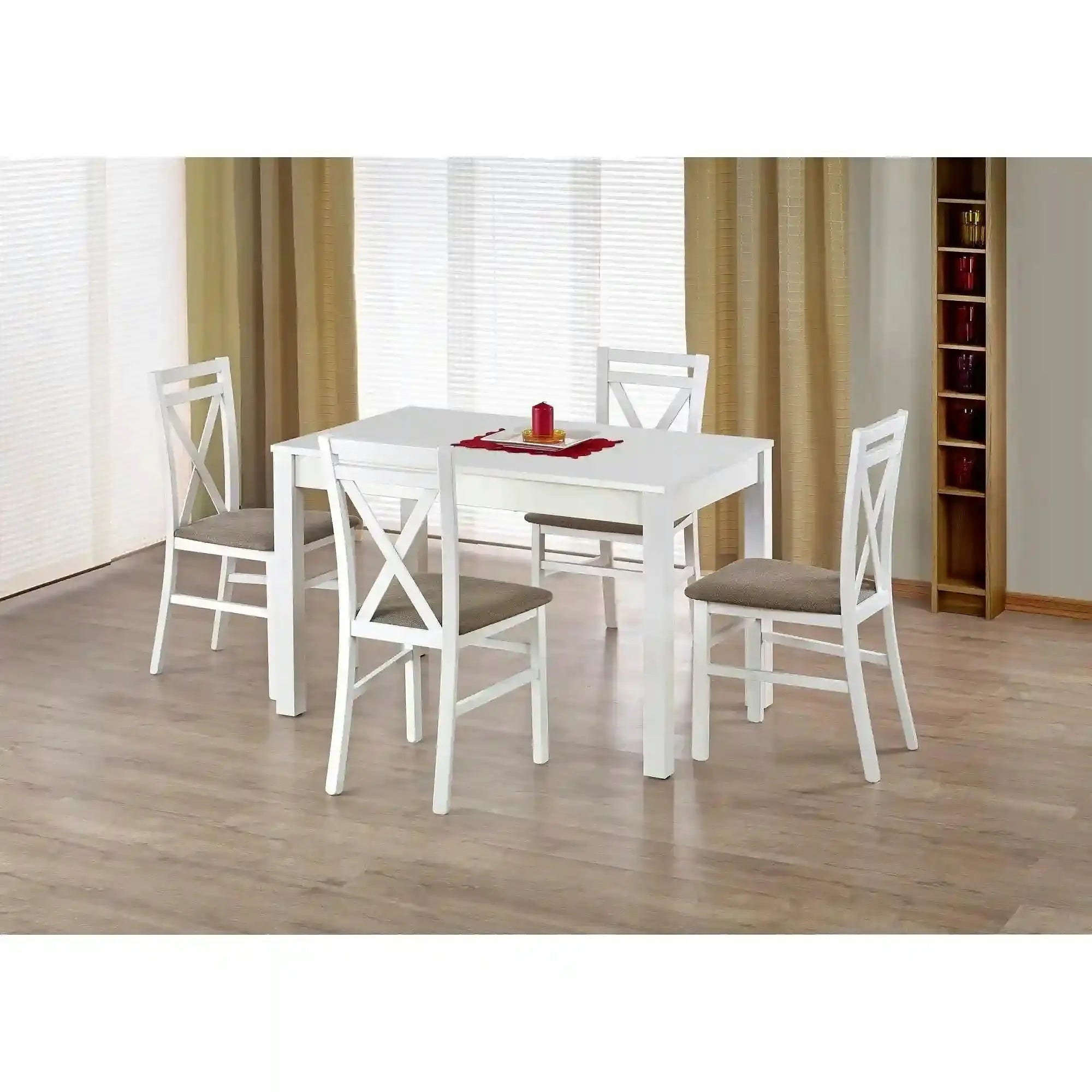 Masa extensibila MAURYCY, alb, PAL, 118/158x75x76 cm