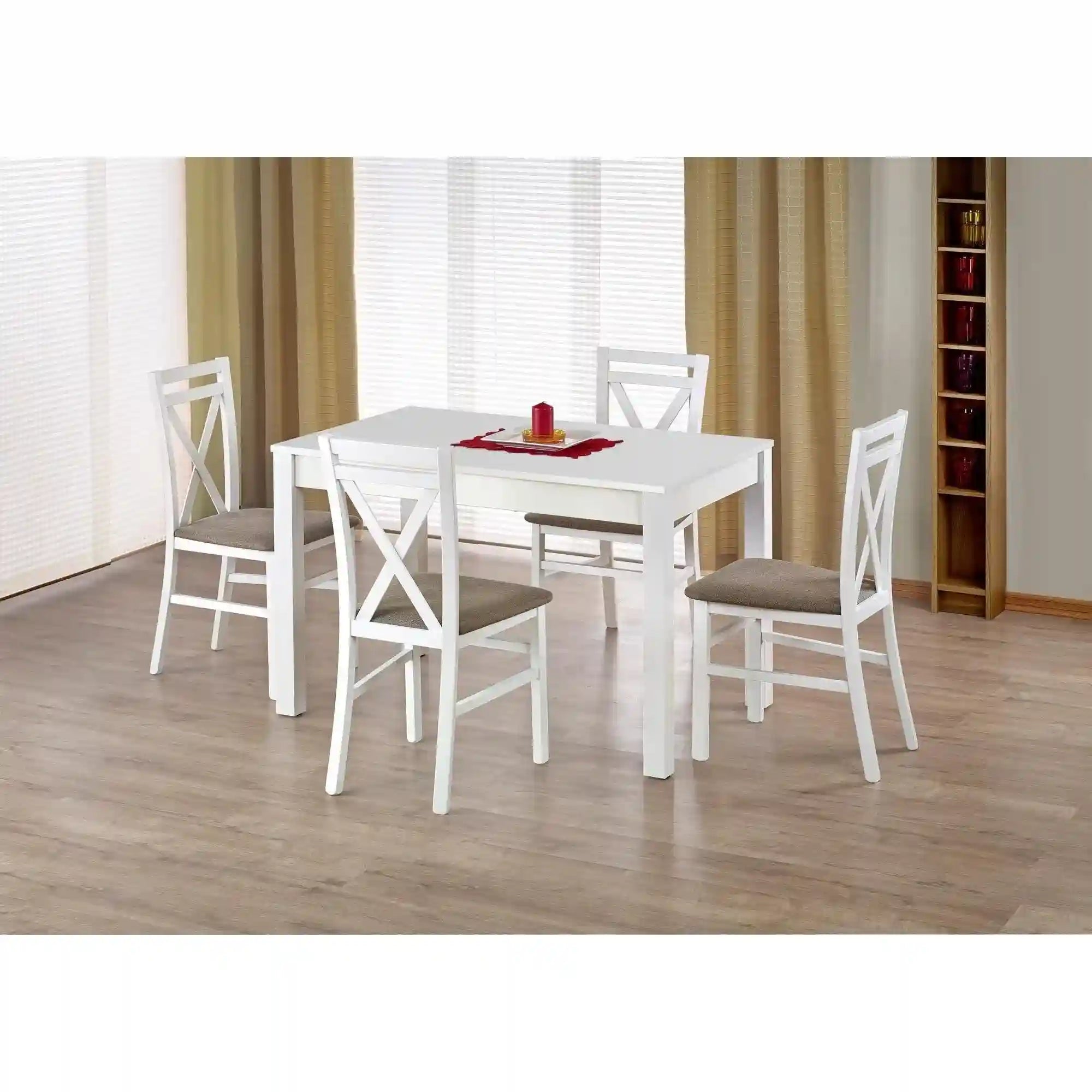 Masa extensibila MAURYCY, alb, PAL, 118/158x75x76 cm