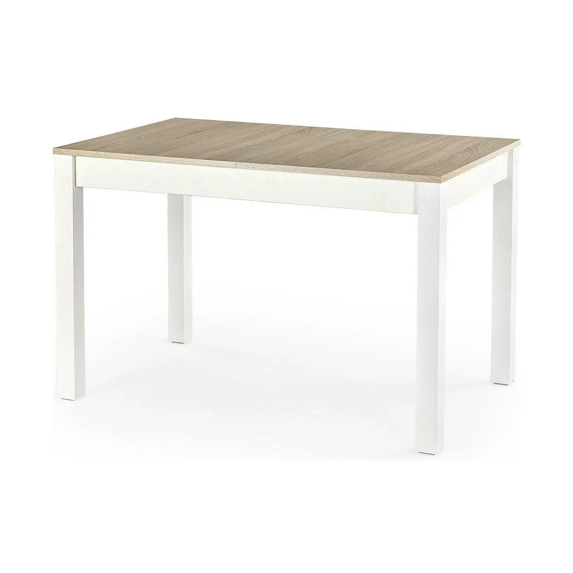 Masa extensibila MAURYCY, stejar/alb, PAL, 118/158x75x76 cm