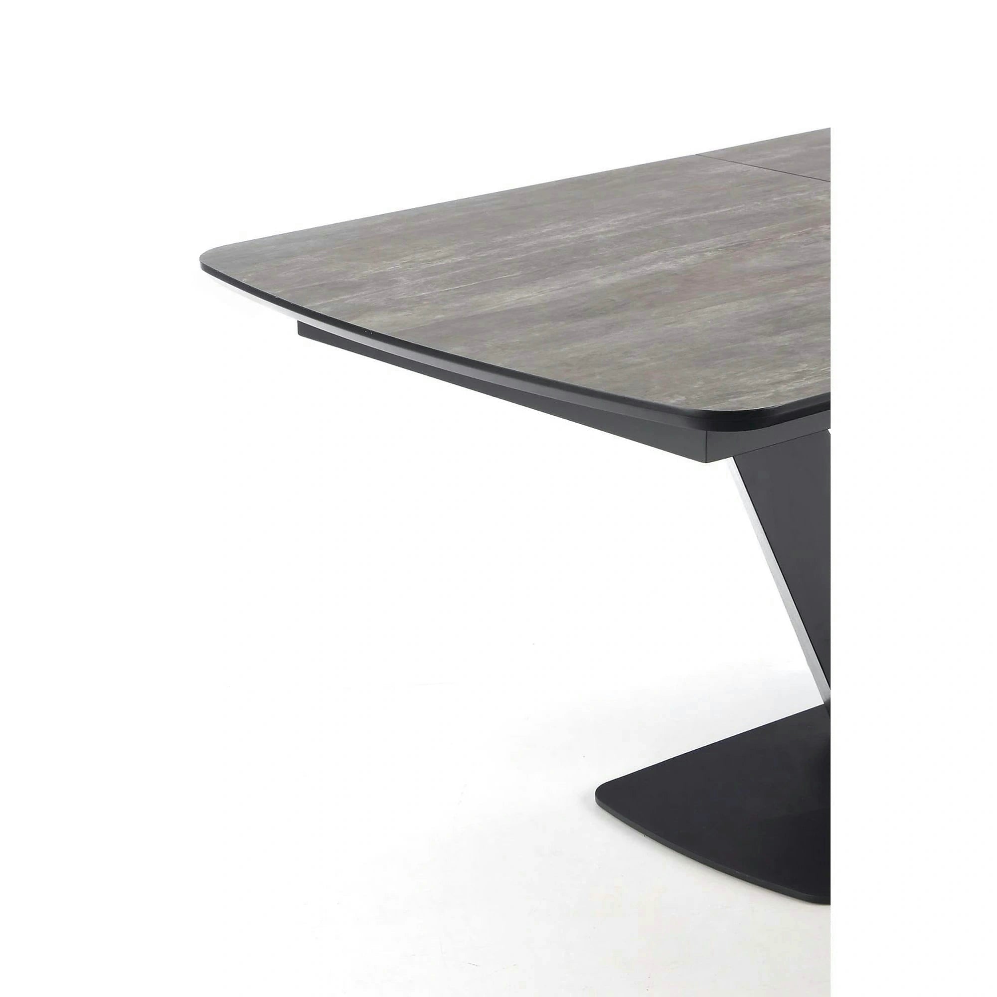 Masa extensibila MDF VINSTON, gri inchis/negru, 180/230x95x76 cm