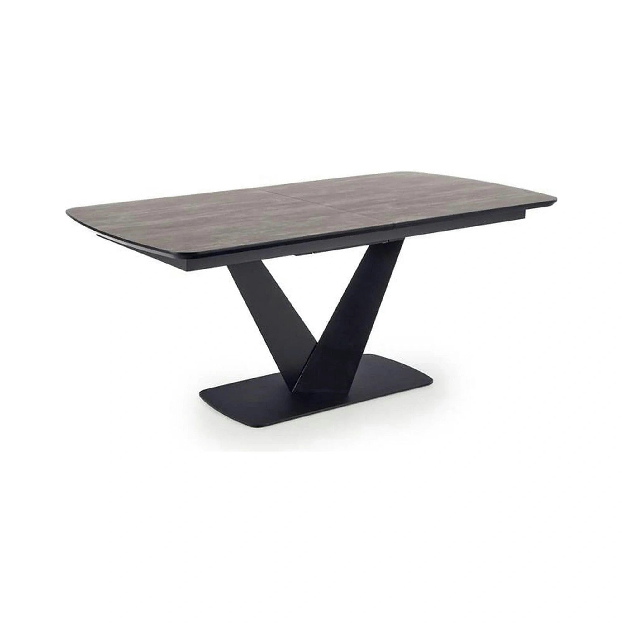 Masa extensibila MDF VINSTON, gri inchis/negru, 180/230x95x76 cm