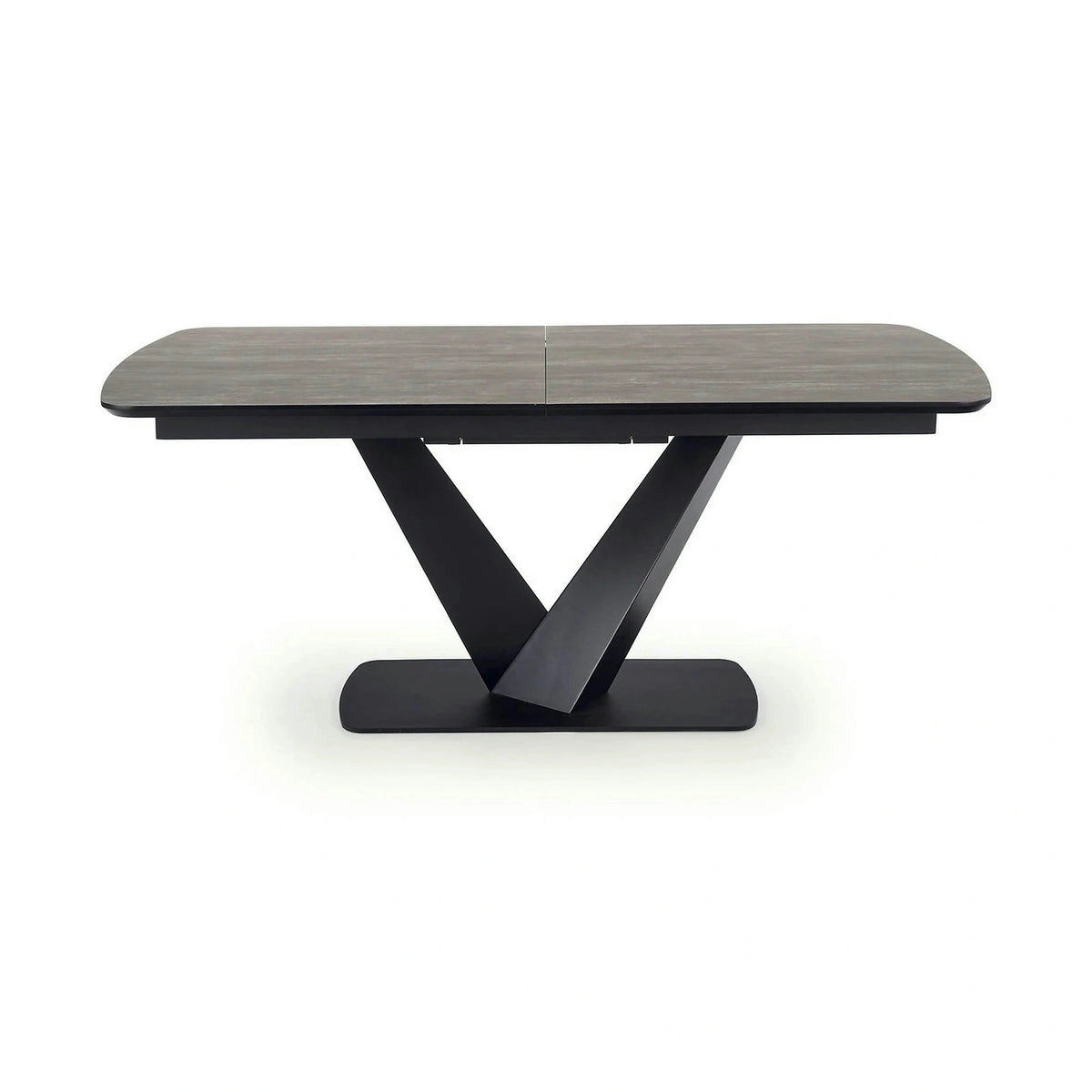 Masa extensibila MDF VINSTON, gri inchis/negru, 180/230x95x76 cm