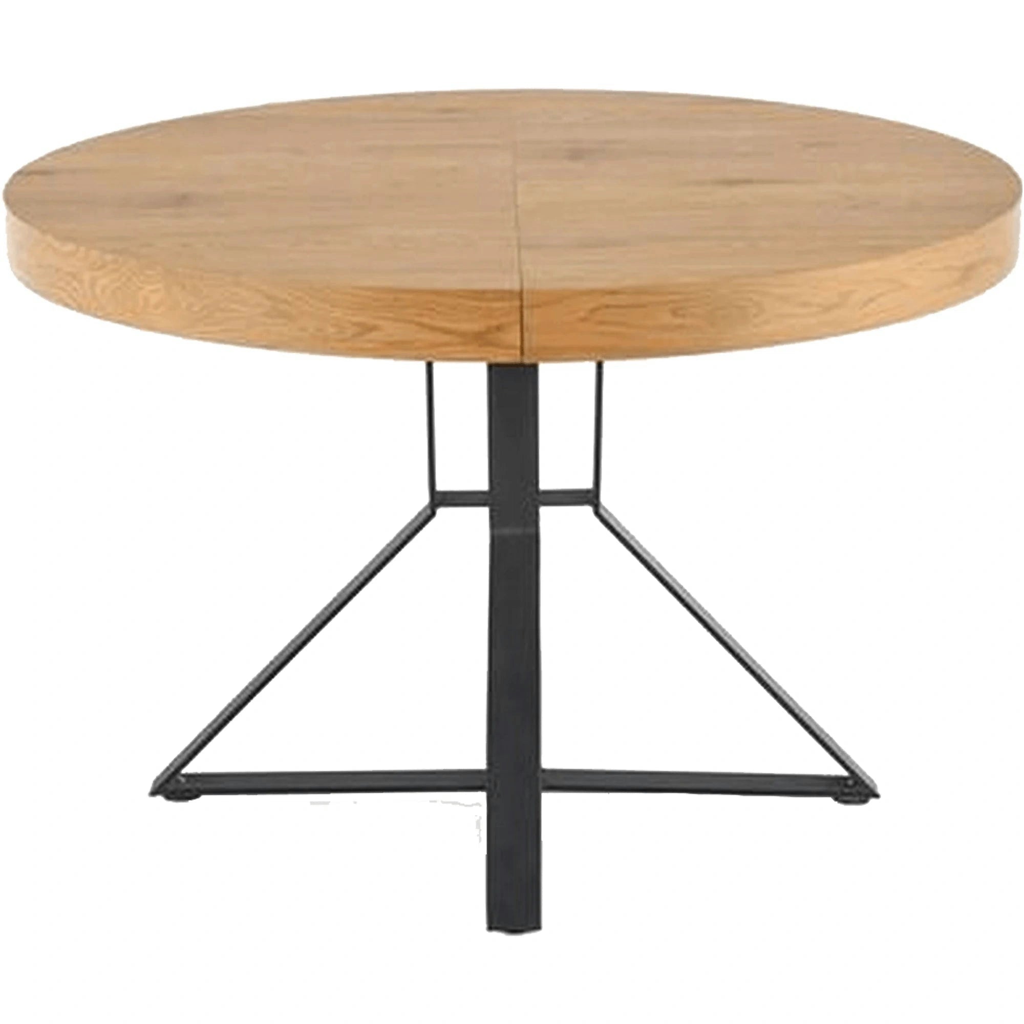 Masa extensibila MERCY, stejar/negru, 120/160x120x80 cm