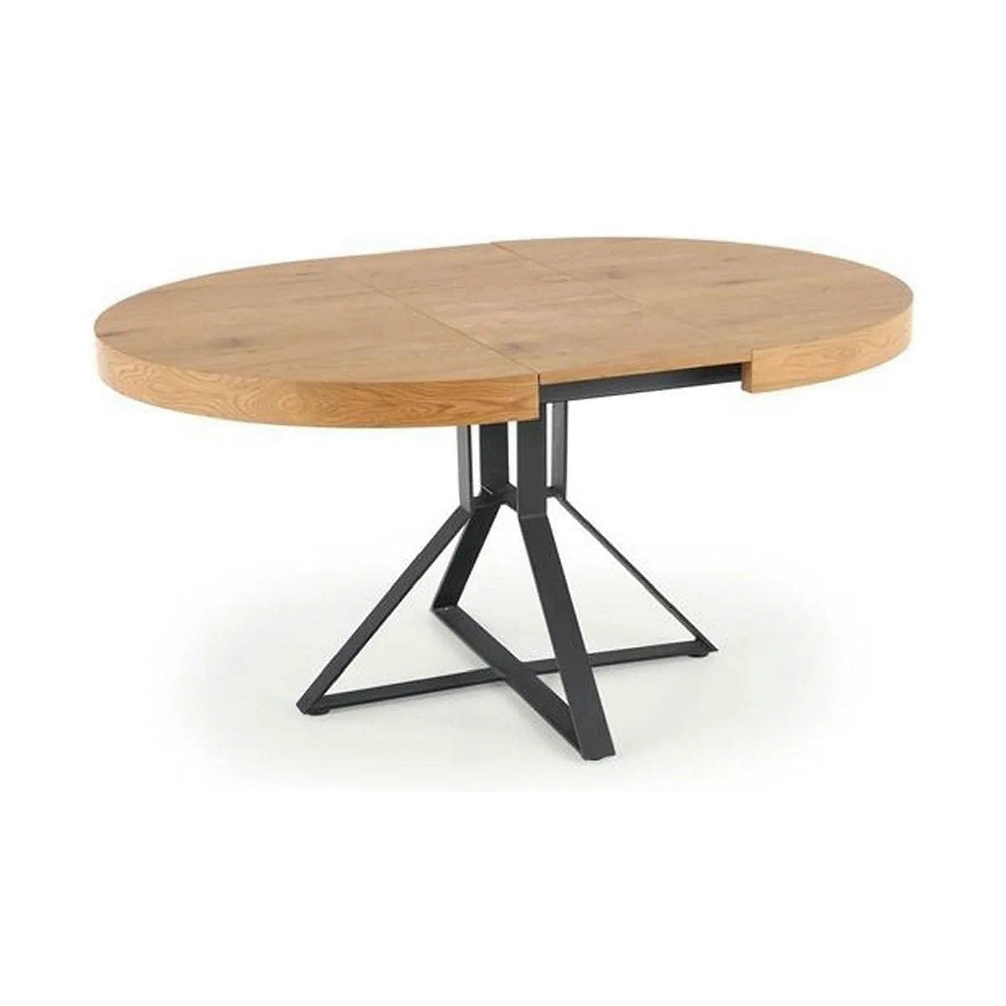 Masa extensibila MERCY, stejar/negru, 120/160x120x80 cm