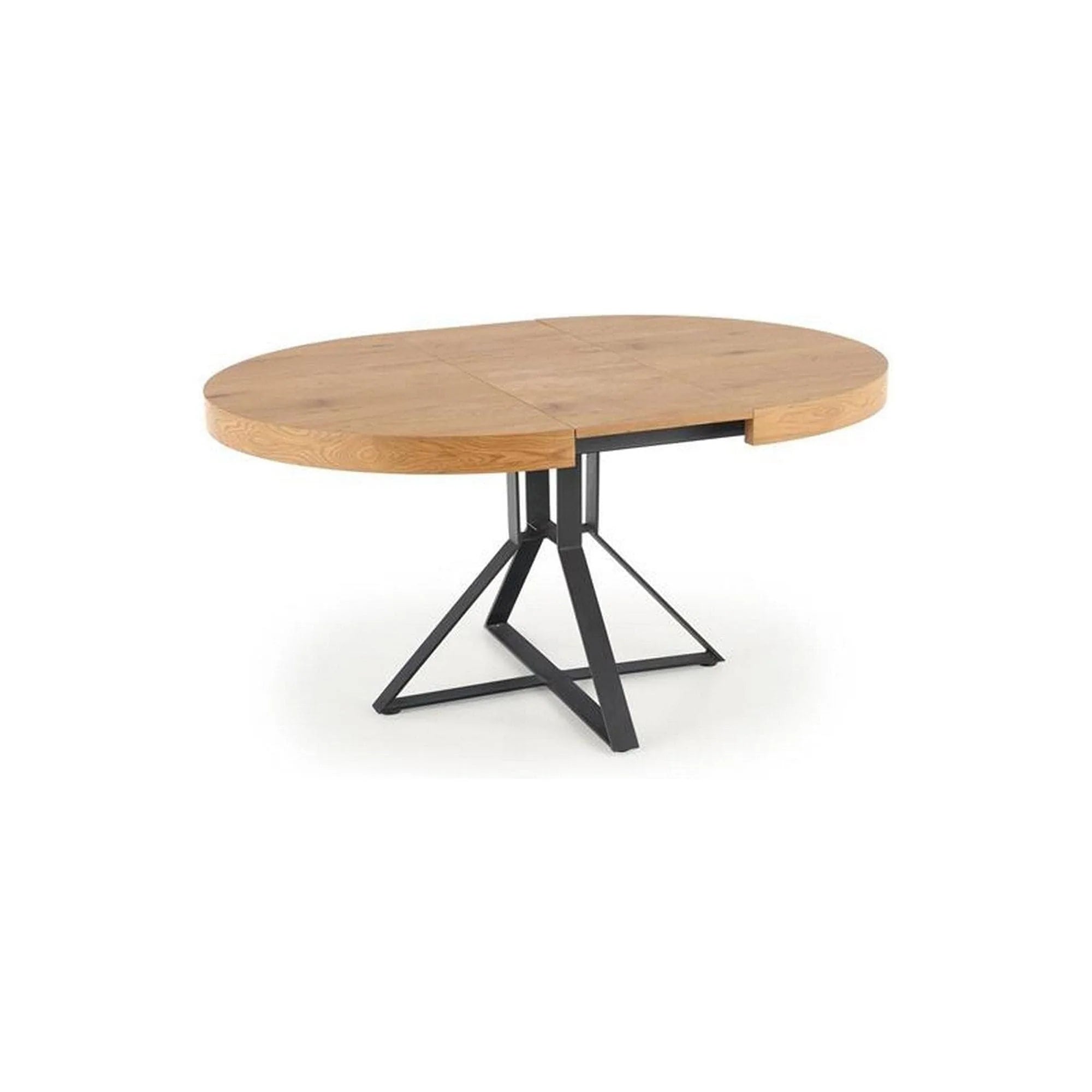 Masa extensibila MERCY, stejar/negru, 120/160x120x80 cm