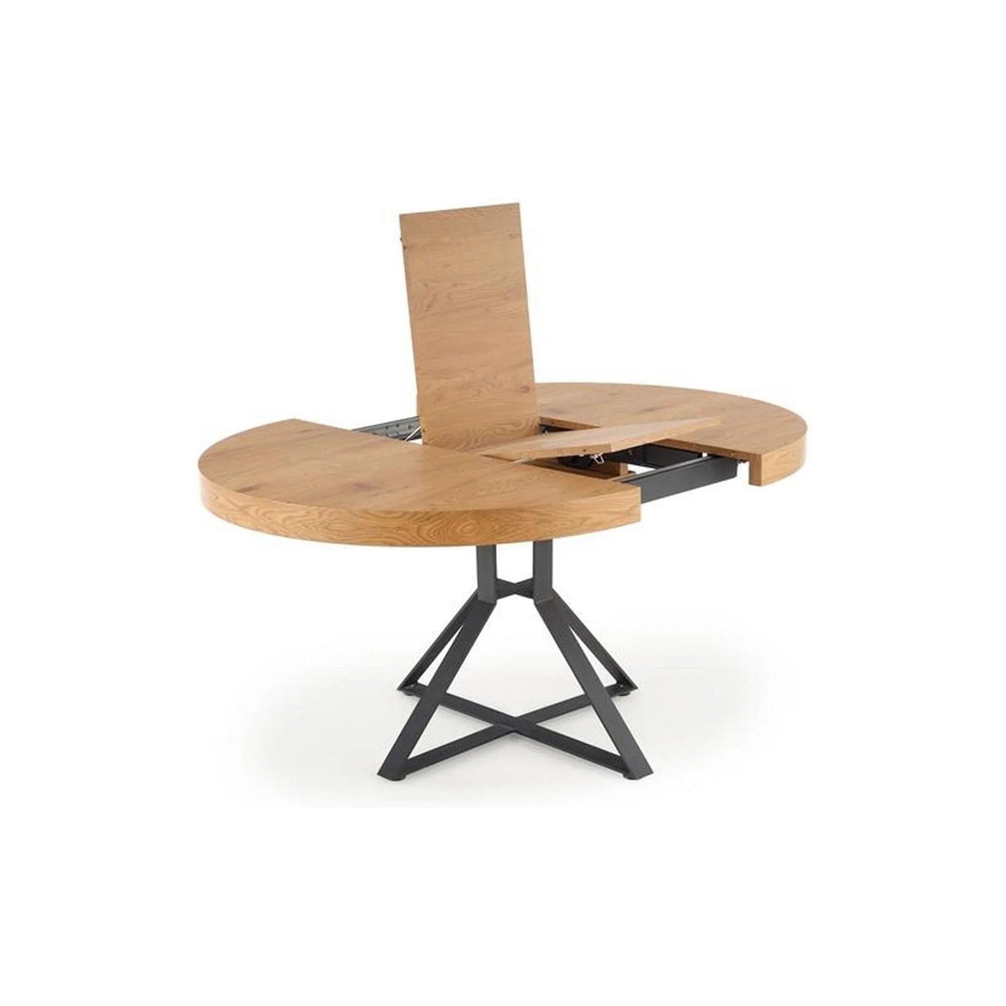 Masa extensibila MERCY, stejar/negru, 120/160x120x80 cm