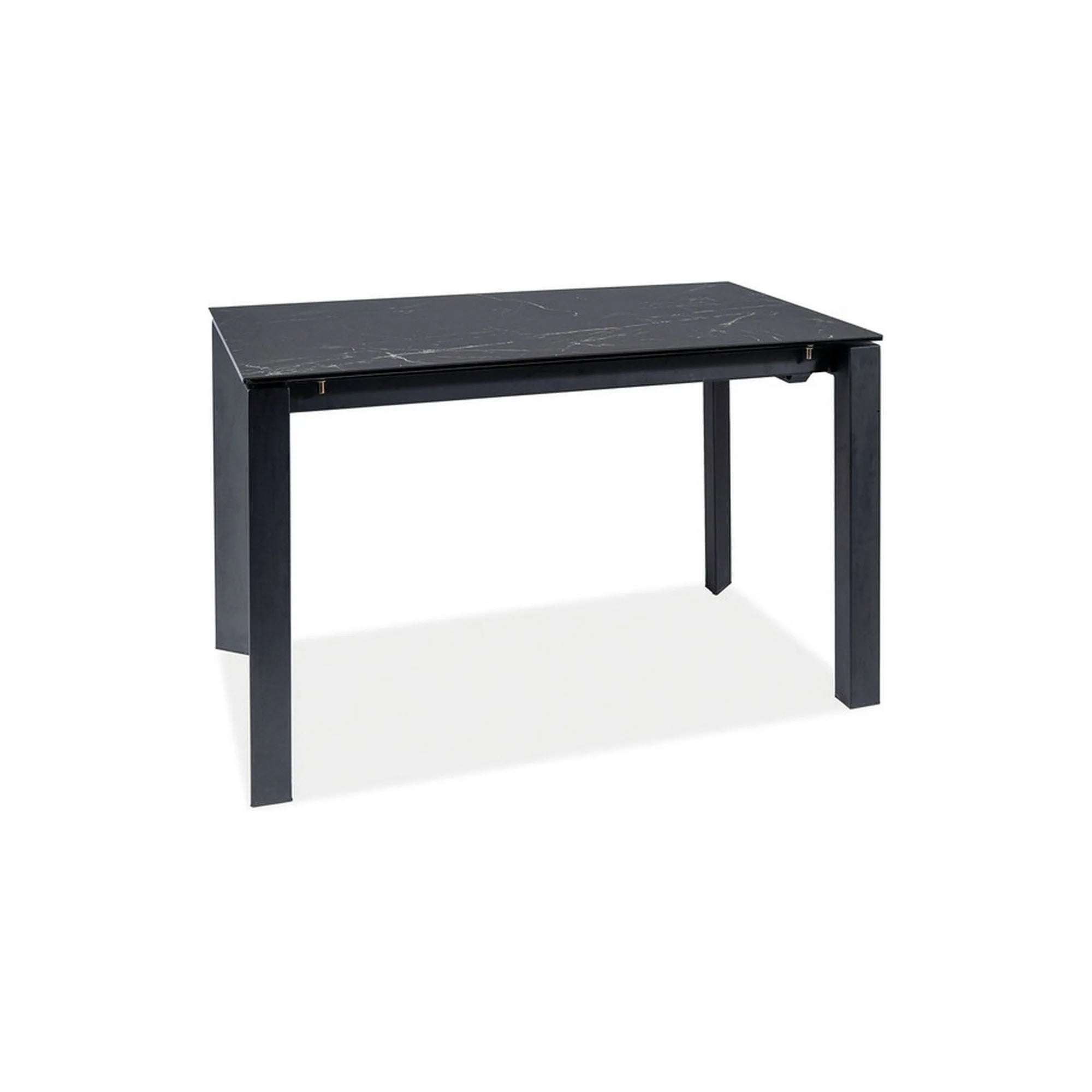 Masa extensibila METROPOL CERAMIC, negru, sticla securizata/ceramica, 120/180x80x76 cm
