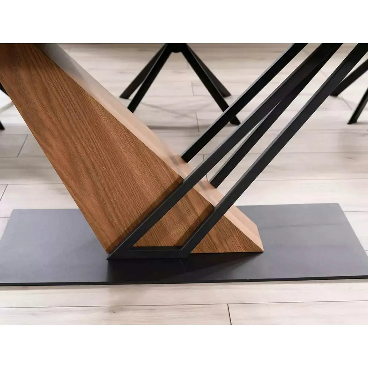 Masa extensibila moderna GENESIS, negru/stejar, 180/240x90x76 cm