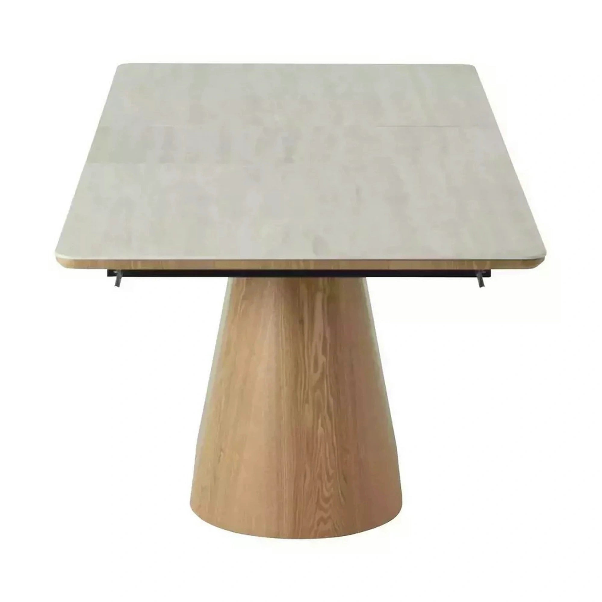 Masa extensibila MONACO, piatra travertin/stejar, 160/200x90x75 cm