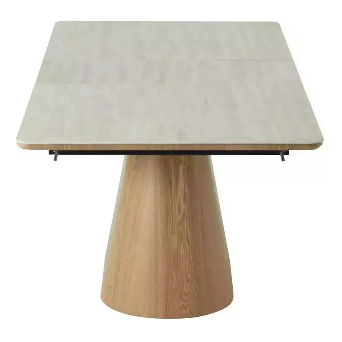 Masa extensibila MONACO, piatra travertin/stejar, 160/200x90x75 cm