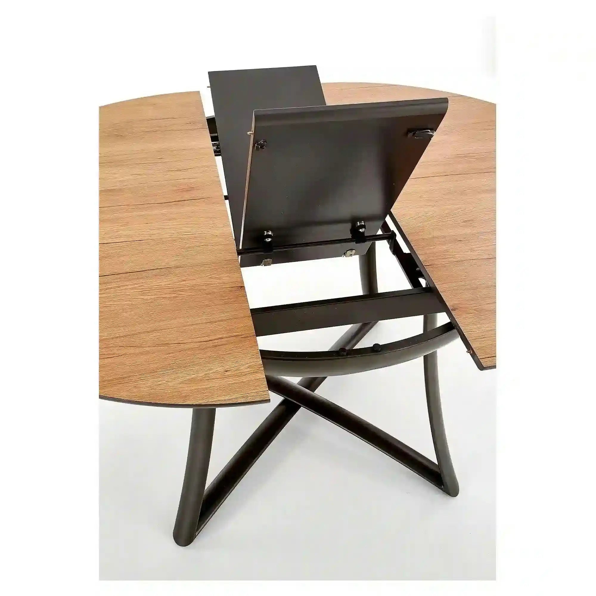 Masa extensibila MORETTI, stejar/negru, 118/148x118x76 cm