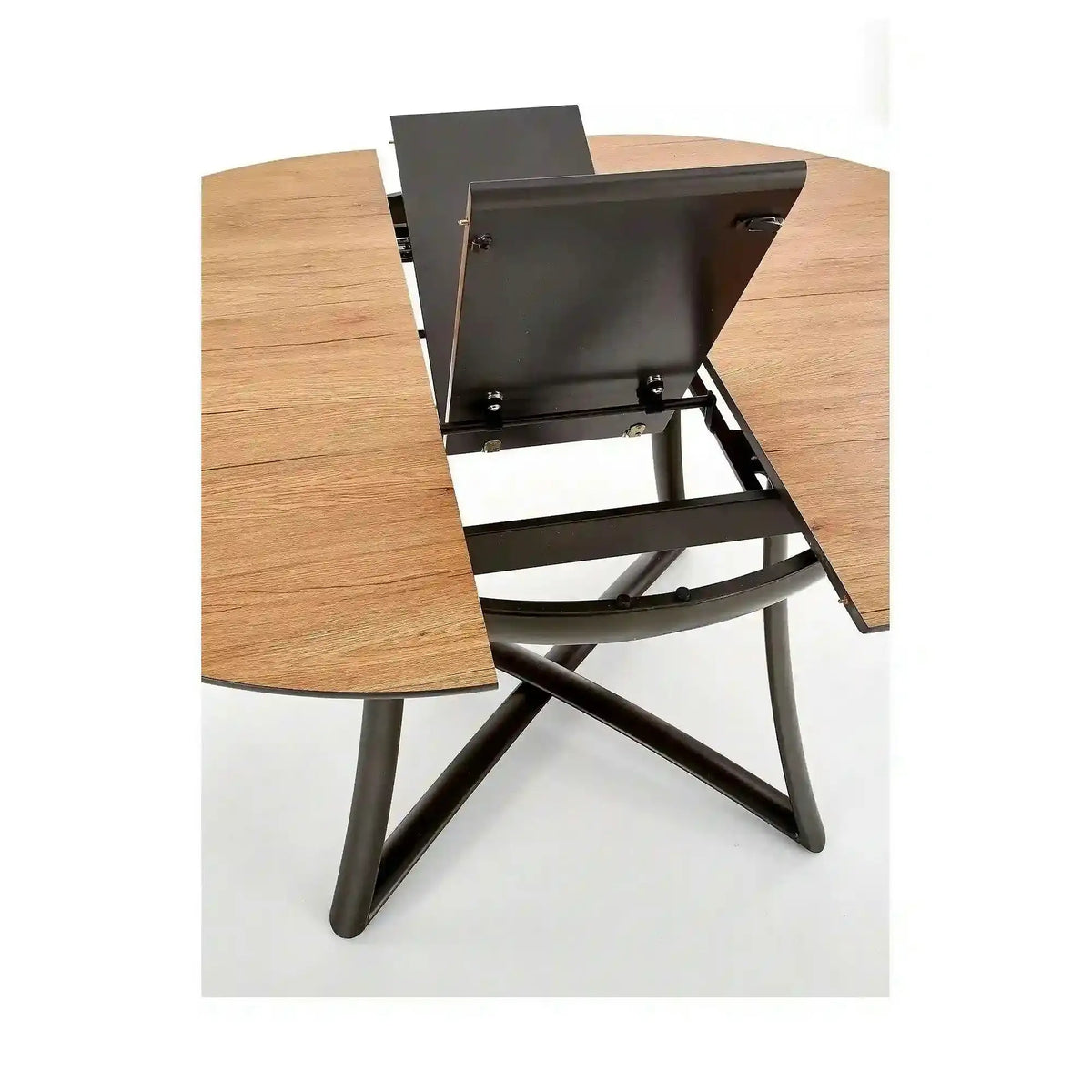 Masa extensibila MORETTI, stejar/negru, 118/148x118x76 cm