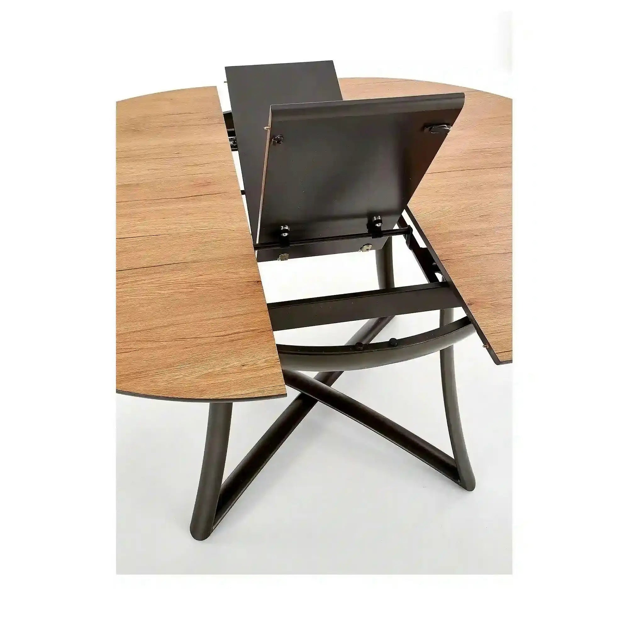Masa extensibila MORETTI, stejar/negru, 118/148x118x76 cm