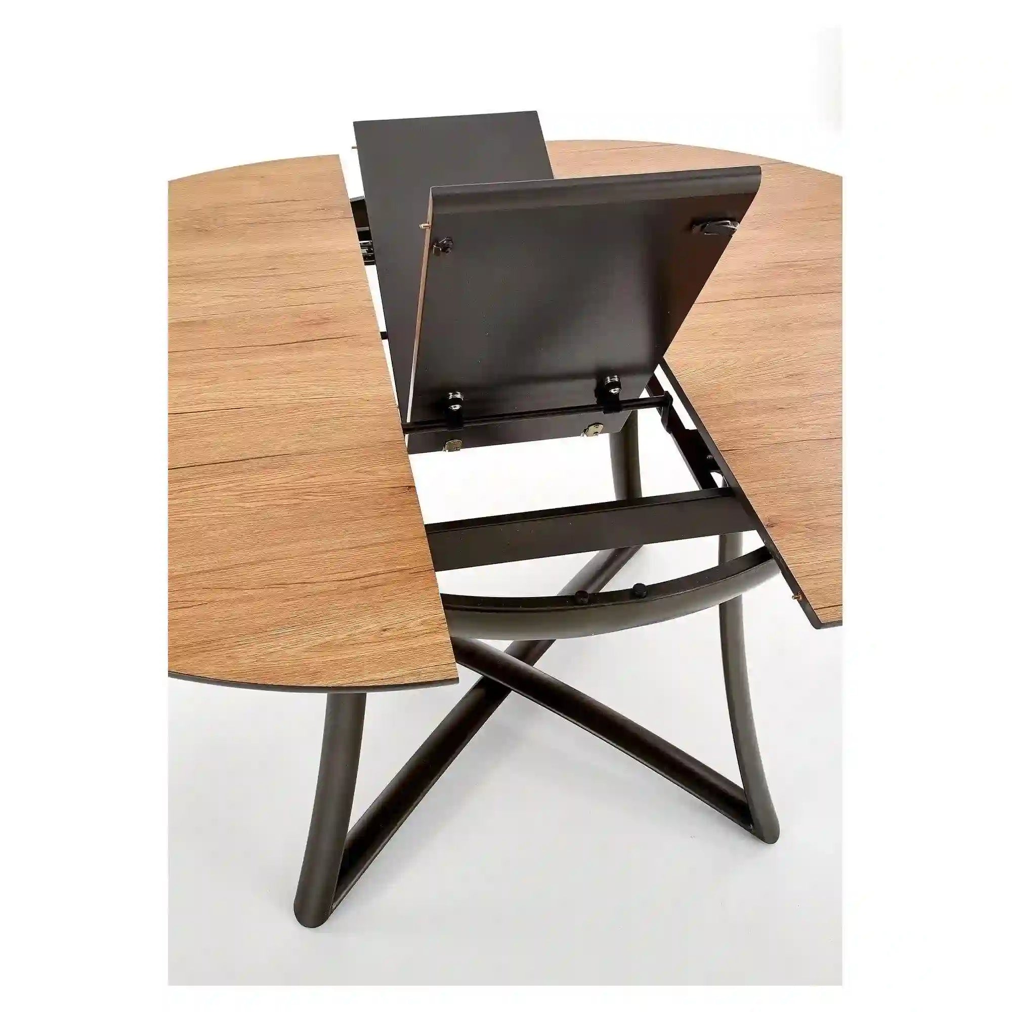 Masa extensibila MORETTI, stejar/negru, 118/148x118x76 cm