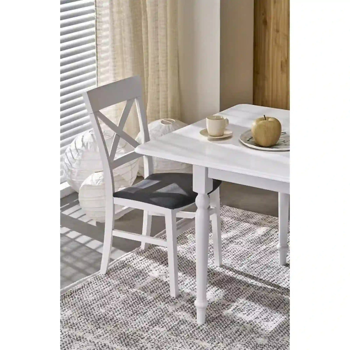 Masa extensibila NELSON, alb, 160/200x90x76 cm